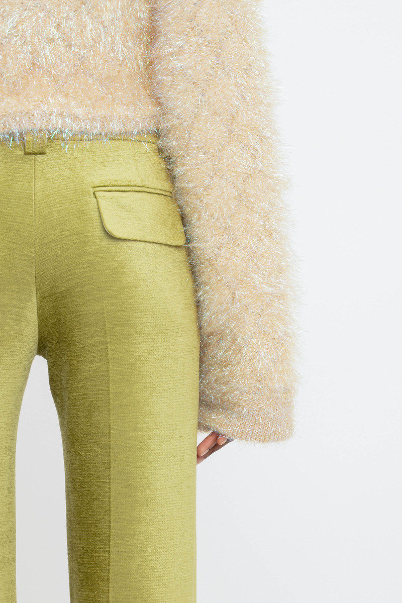 Tailored Straight Leg Trouser In Moss Green 6