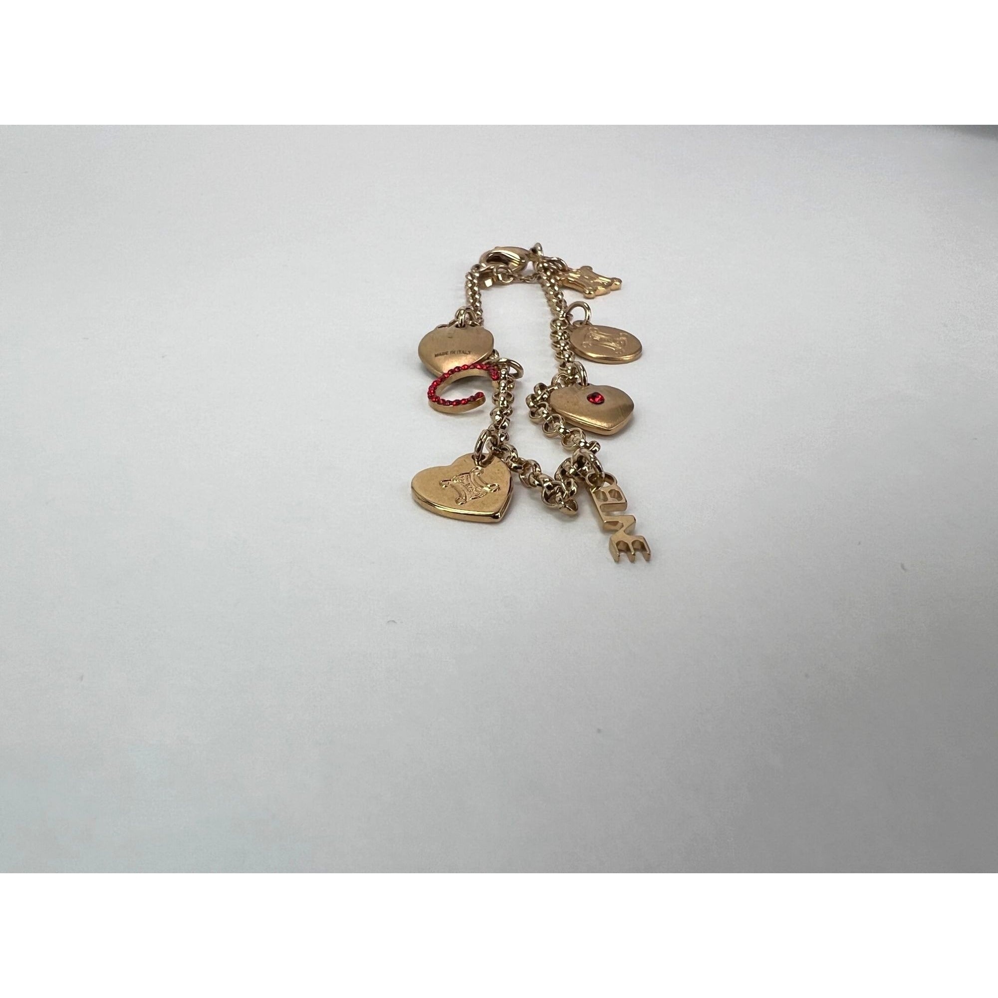 Celine Triomphe Gold metal Charm Bracelet - 6