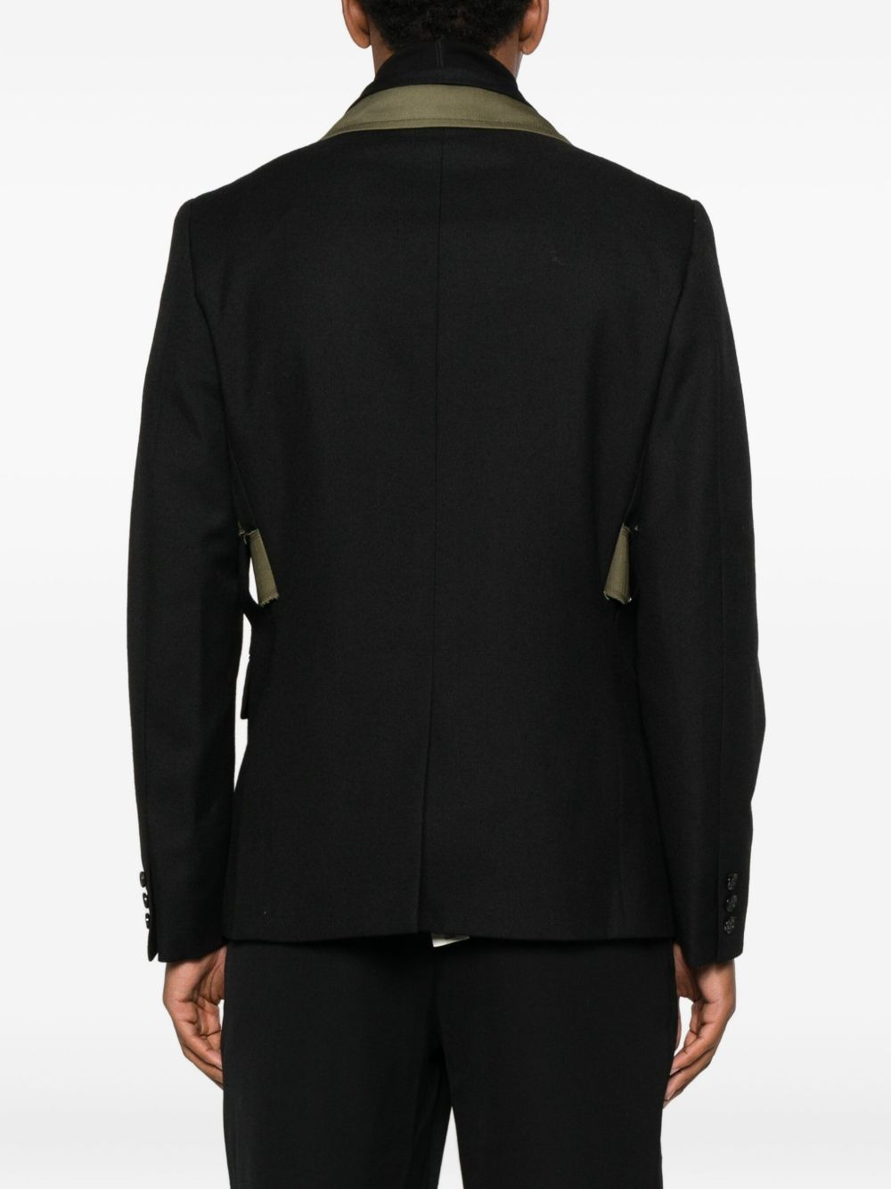 patchwork-check jacket - 4