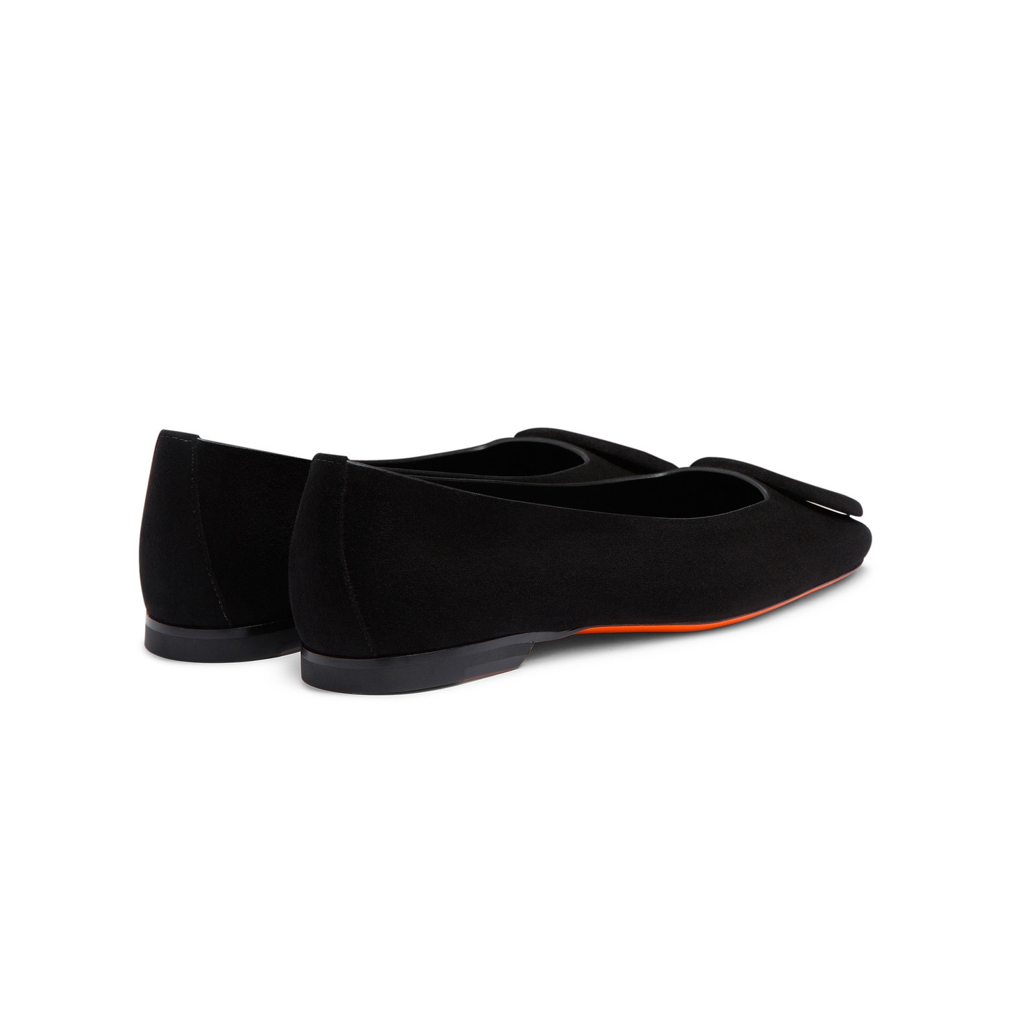 Women's black suede ballet flat - 3