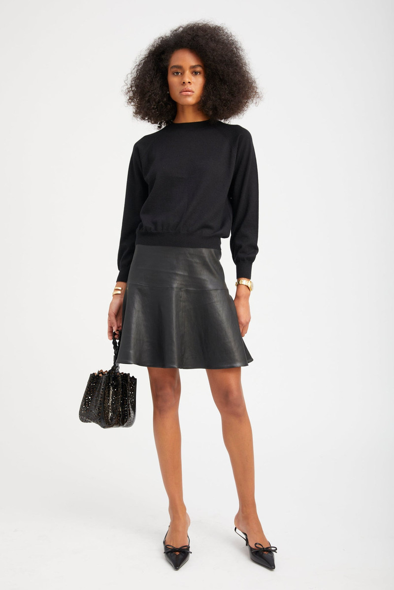 BLACK LEATHER JANE SKIRT 1