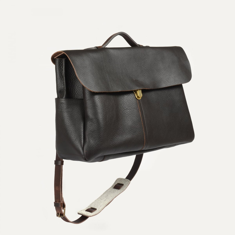 SATCHEL BAG CHARLES - DARK BROWN 6