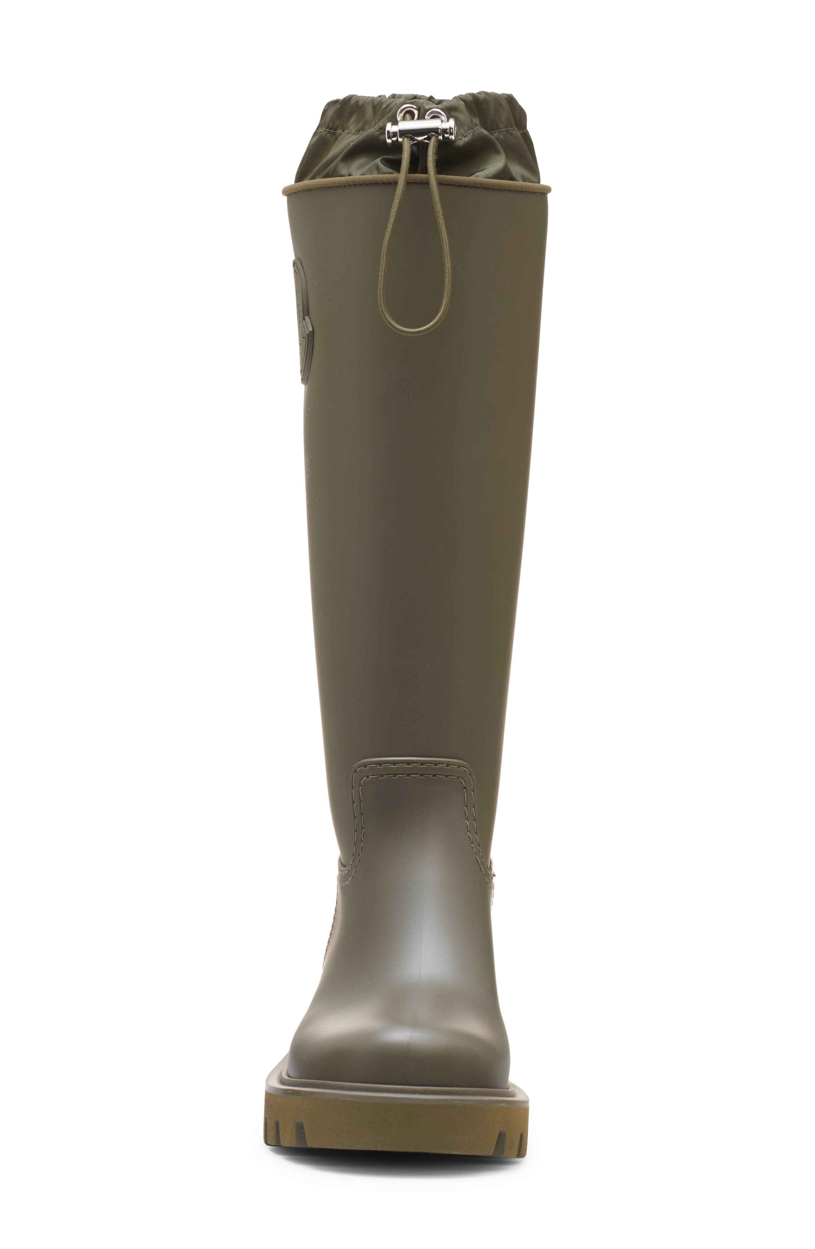 Moncler Kickstream Waterproof Rain Boot in Bronze Olive at Nordstrom - 4