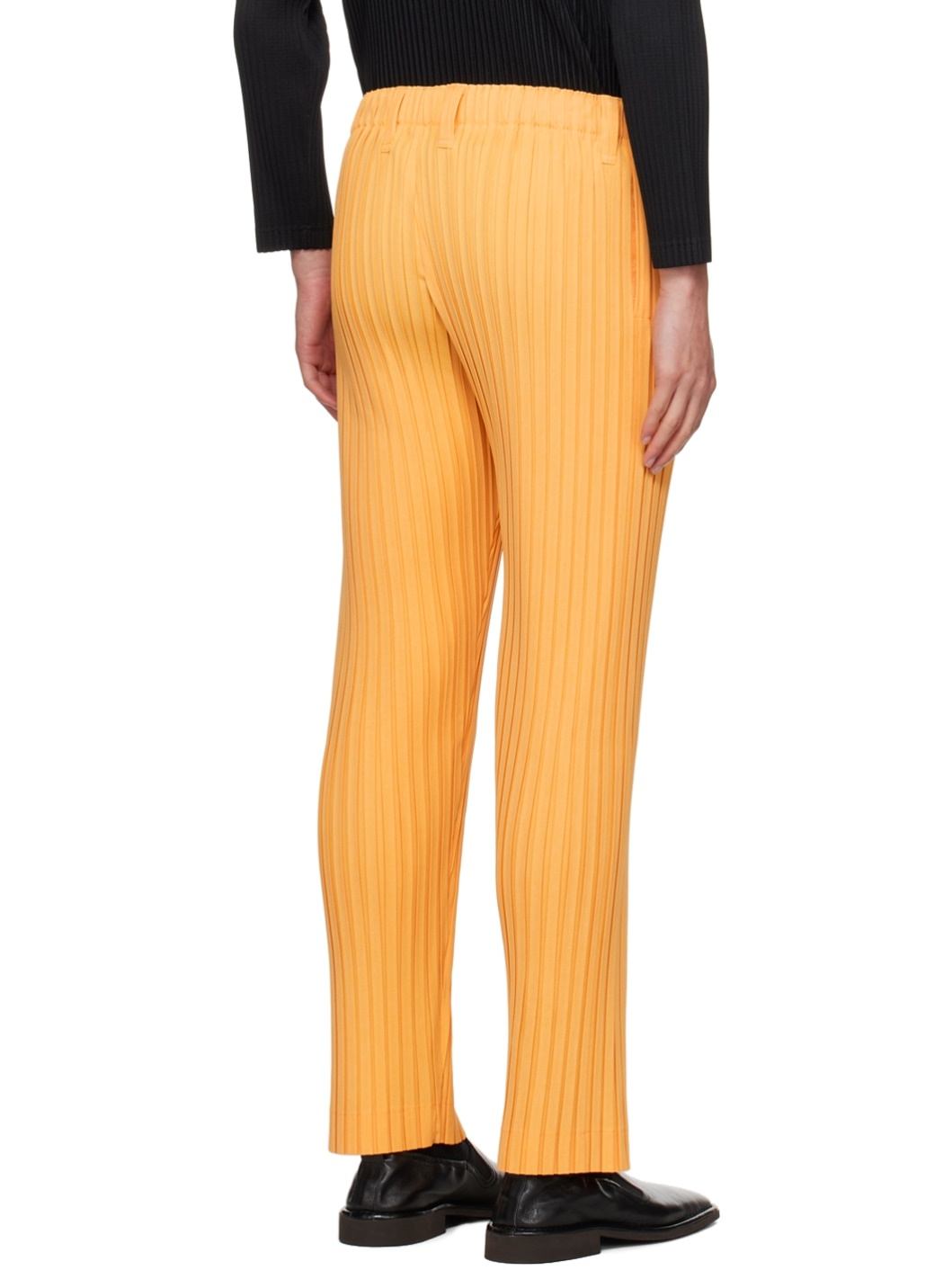 Orange Box Pleats Ensemble Trousers - 3