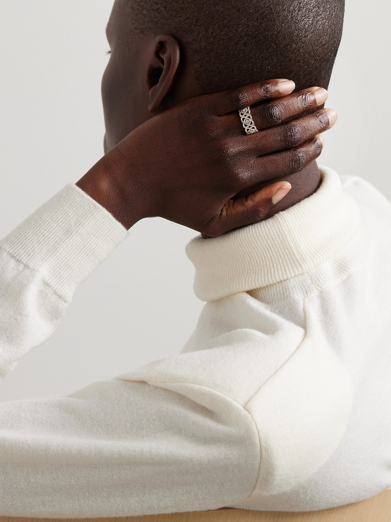 De Beers Enchanted Lotus 18-karat Rose Gold Diamond Ring outlook