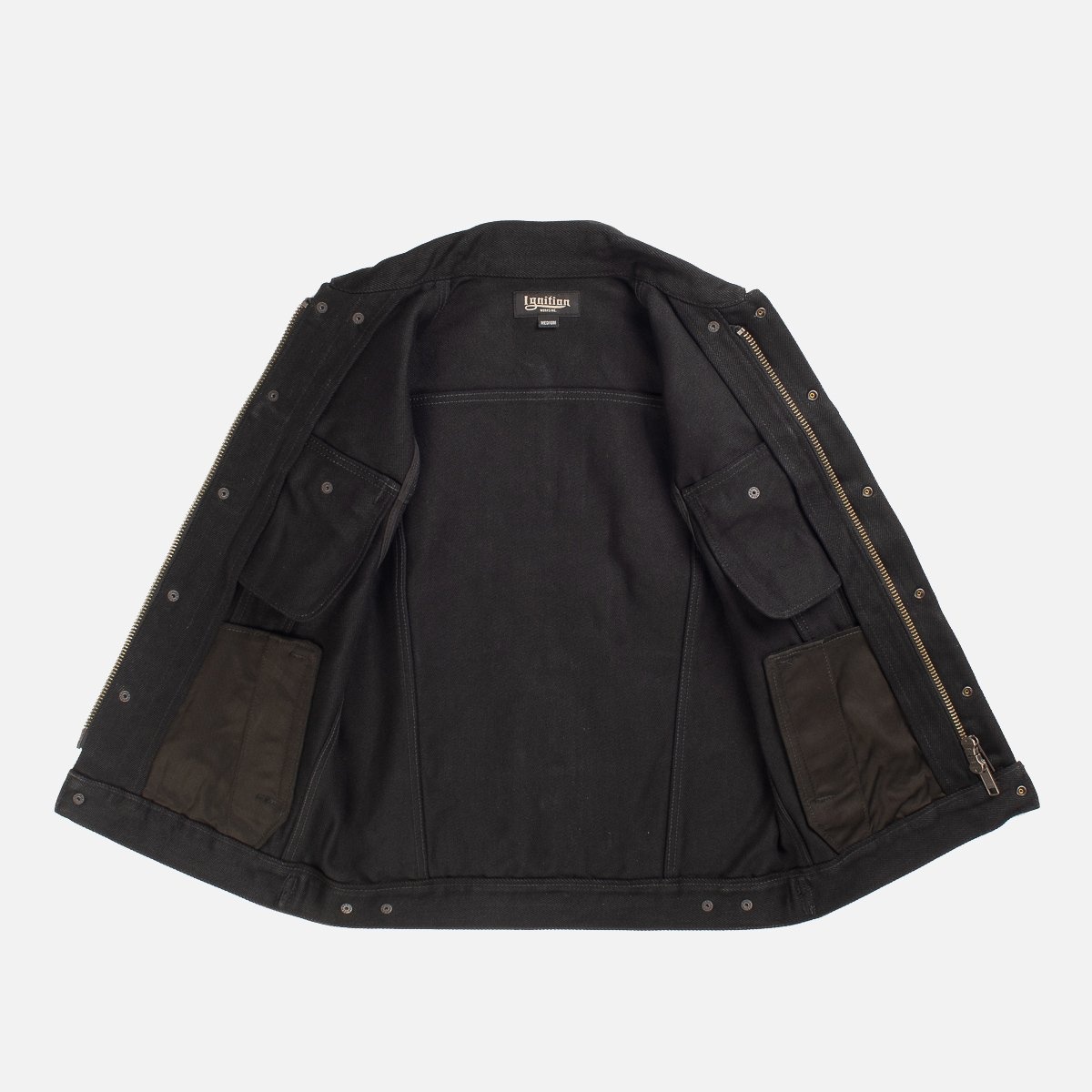 IGW-201B Ignition Works 20oz Denim Tracker Vest - Black - 5