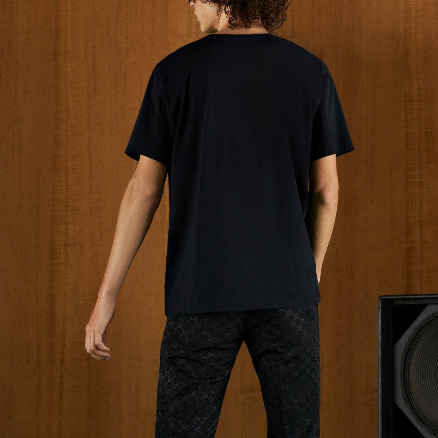 Tシャツ・カットソー GUCCI Men T Shirts 806250XJHHO 1043 BLACK Gucci Graphic Cotton T-shirt 'Black' 785345-XJGIJ-1868