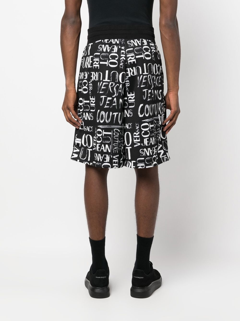 logo-print track shorts - 4