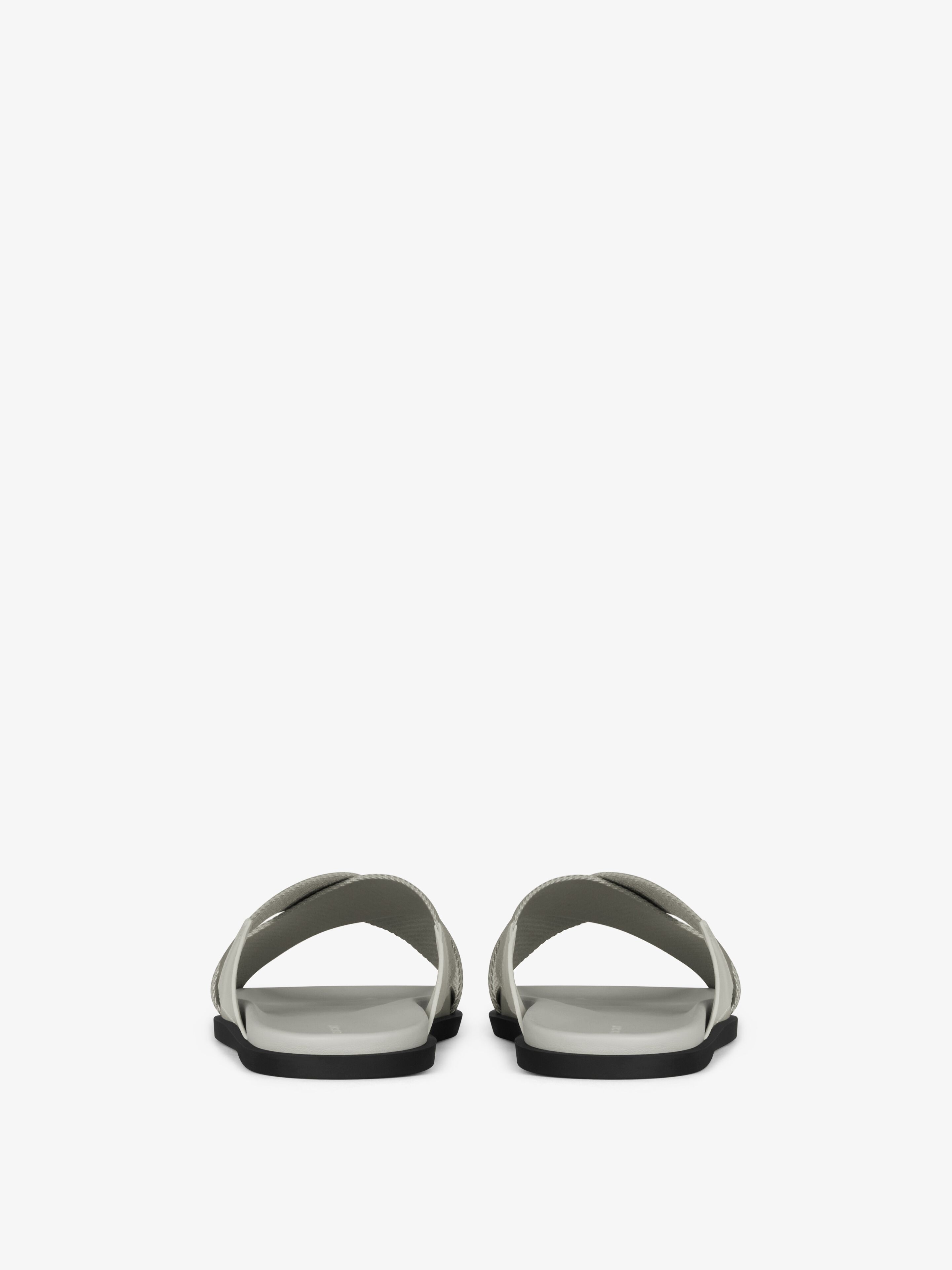 G PLAGE SANDALS WITH CROSSED STRAPS IN WEBBING - 6