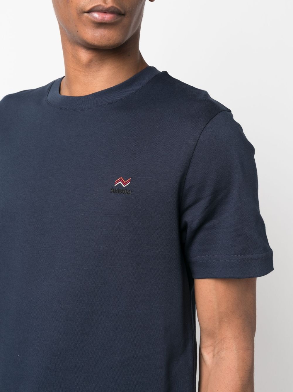 logo-embroidered cotton T-shirt - 5