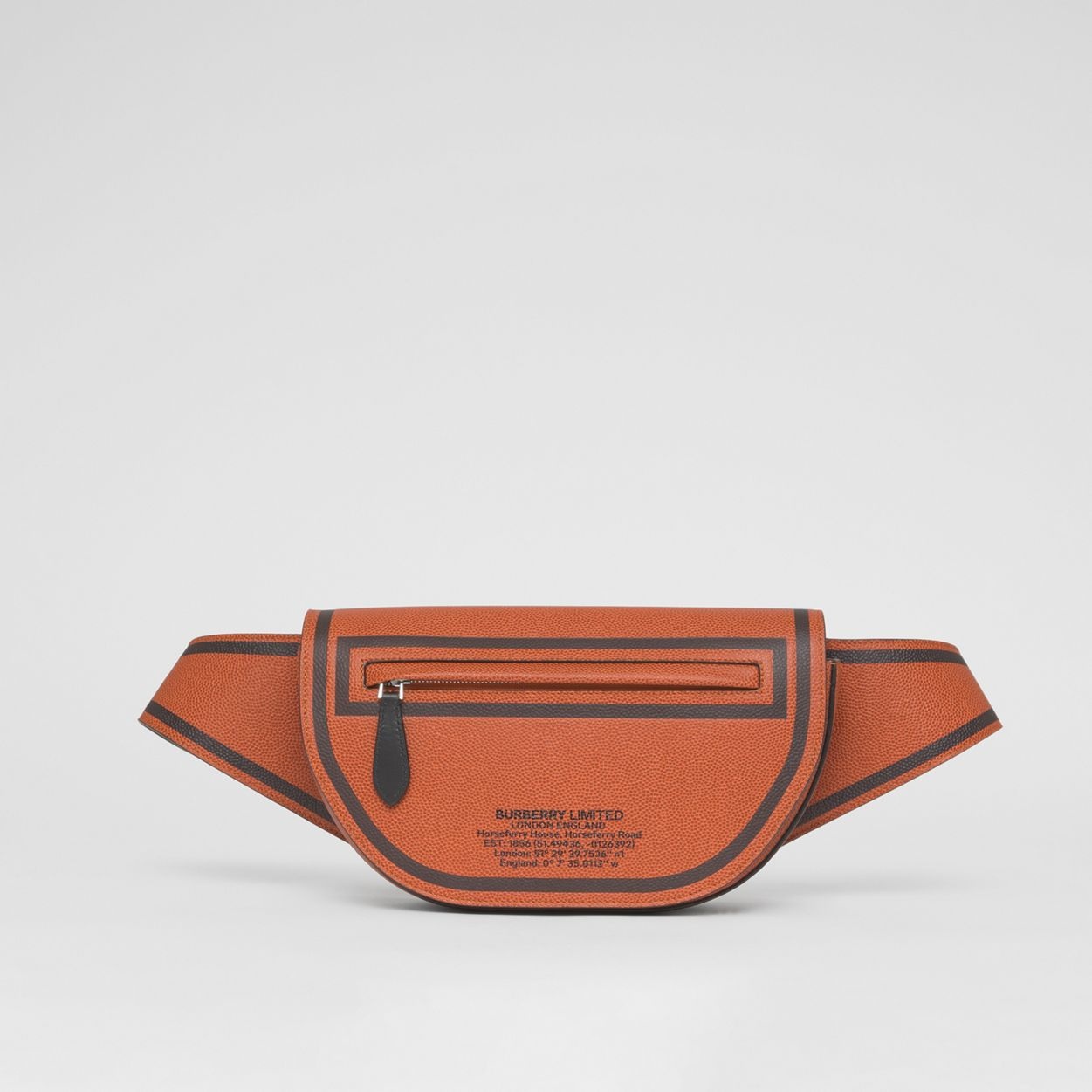 Small Location Print Leather Olympia Bum Bag - 1