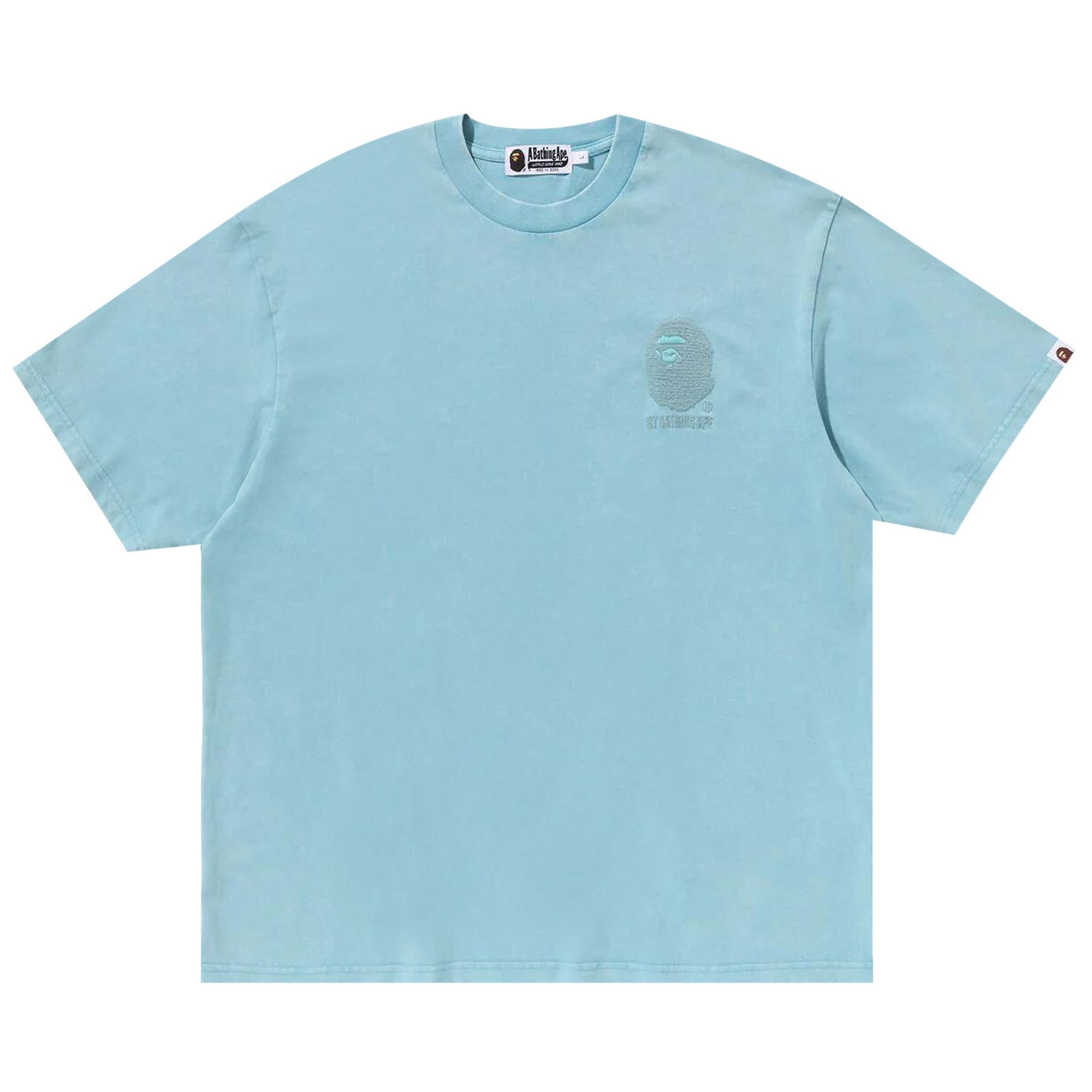 BAPE Ape Head One Point Acid Wash Relaxed Fit Tee 'Blue' - 1