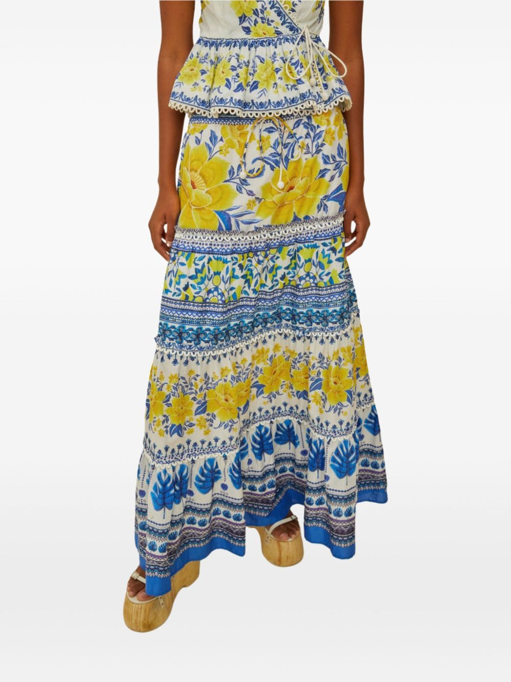 Zuli floral-print tiered maxi skirt - 3