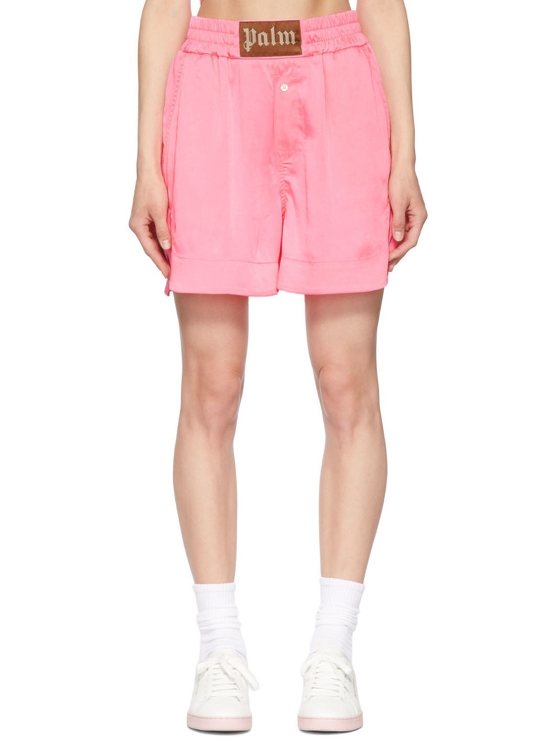Pink Polyester Shorts 1