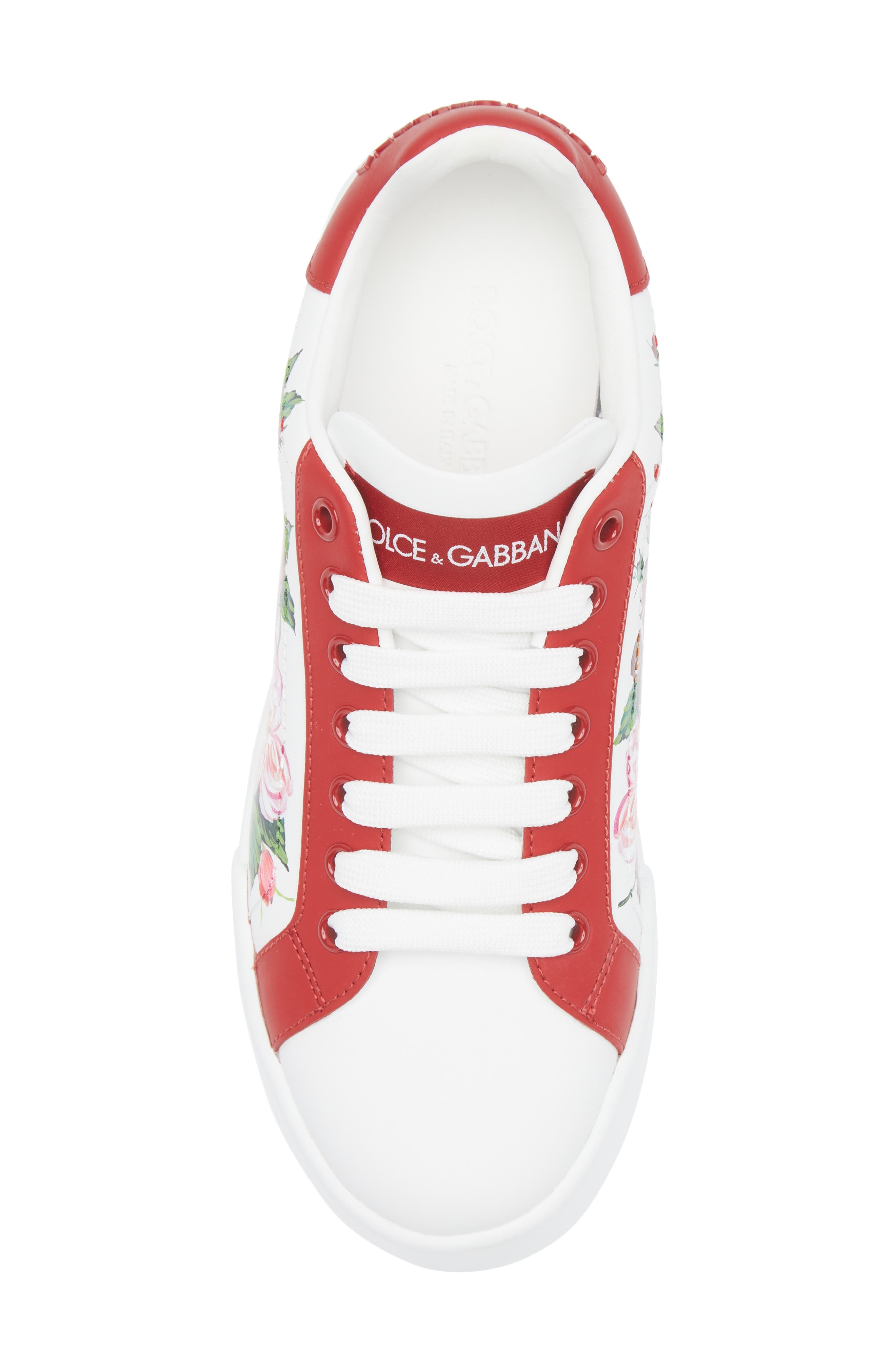 Dolce&Gabbana Portofino Lace-Up Sneaker in Ha5Pd Fondo Bianco at Nordstrom - 5