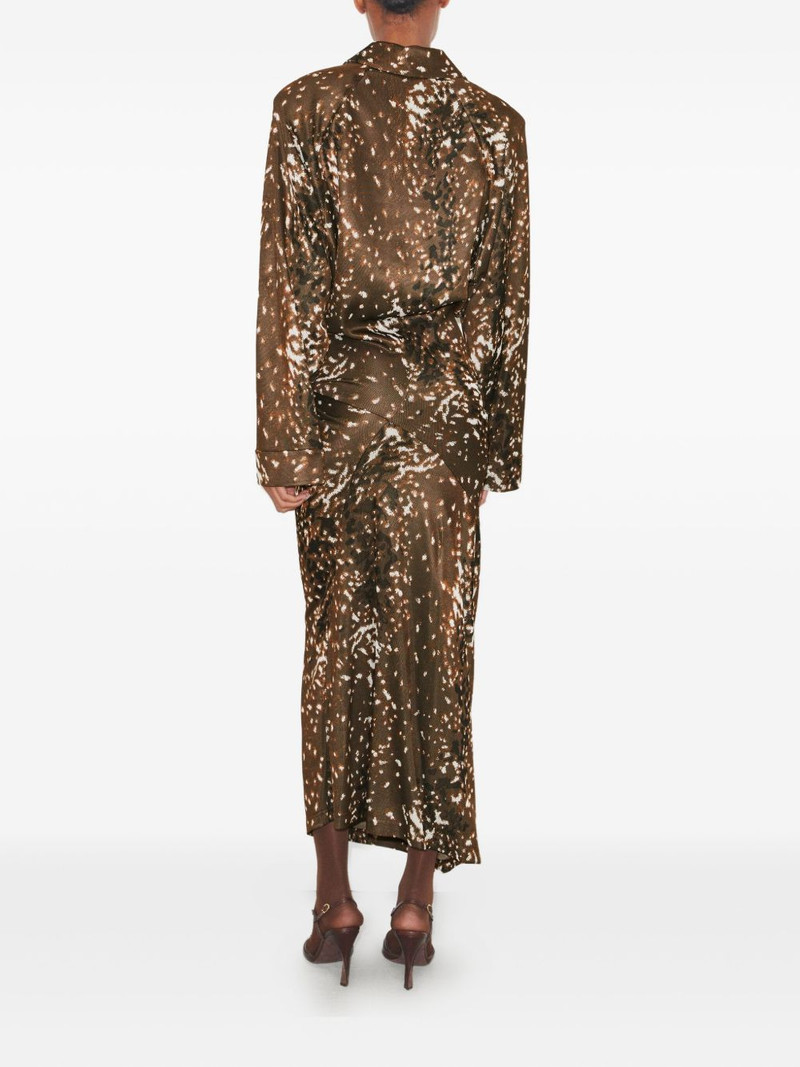 abstract print long sleeves dress 3
