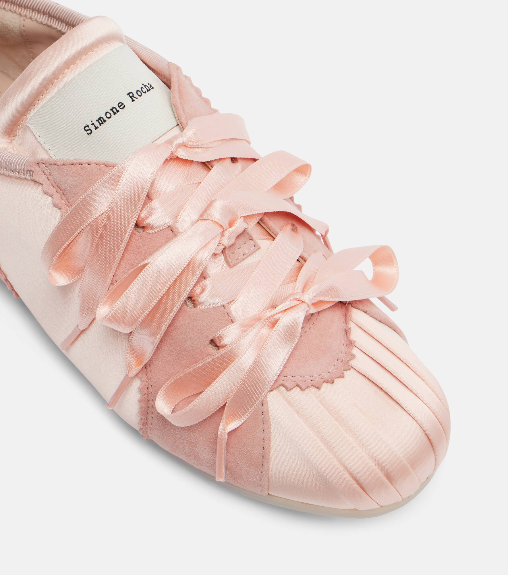 Ballerina Grip satin and suede sneakers - 5