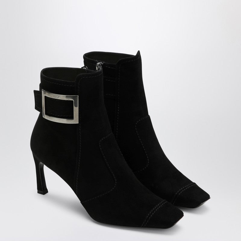 Roger Vivier Black Trompette Suede Ankle Boot Women - 2