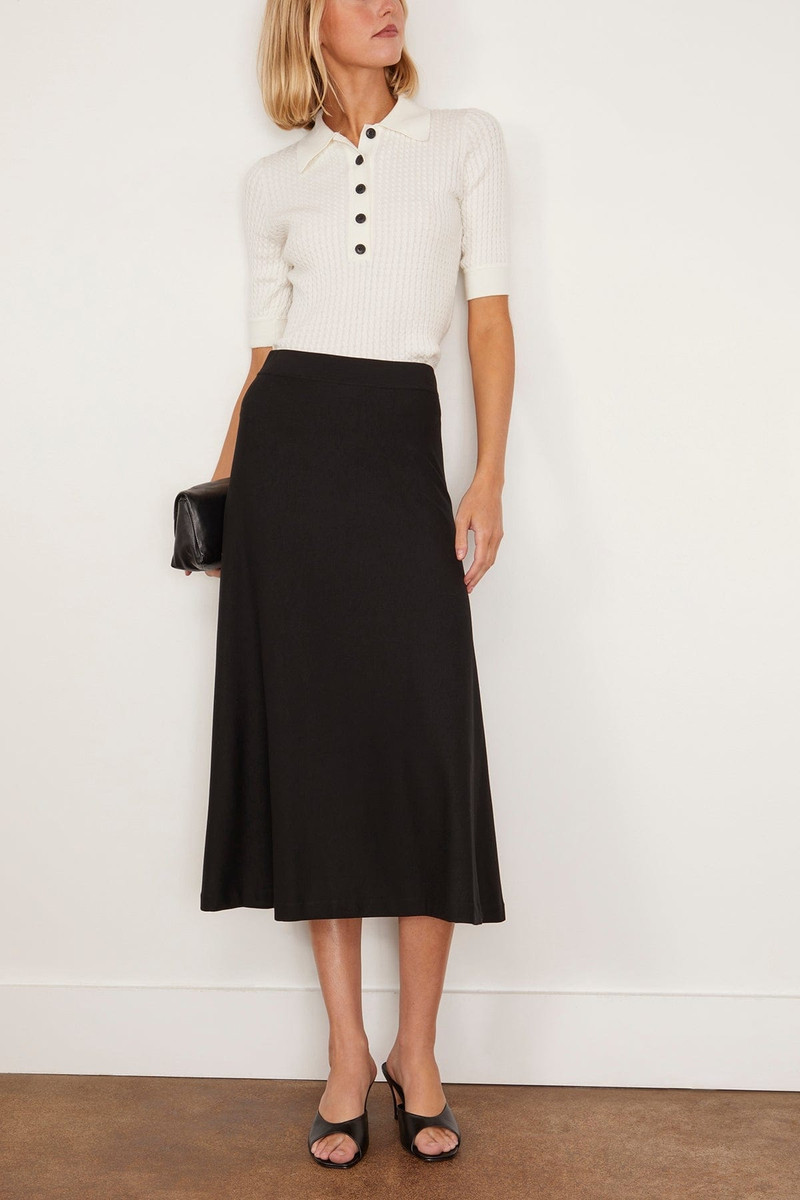 ROSETTA GETTY Flared Skirt in Black outlook