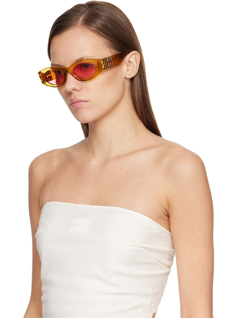 Orange Miu Glimpse Sunglasses 4