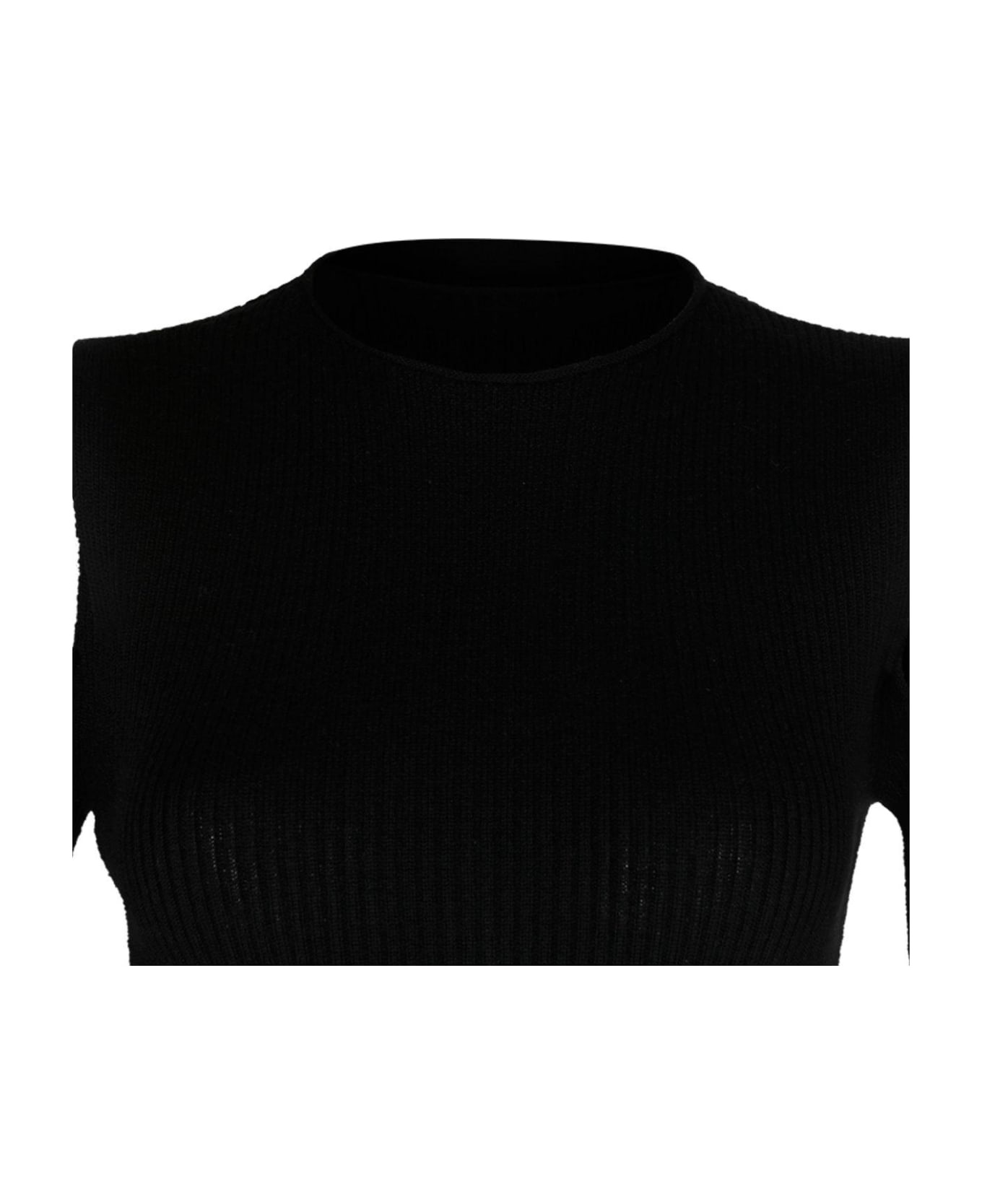 Cape-sleeved Knit Dress - 3