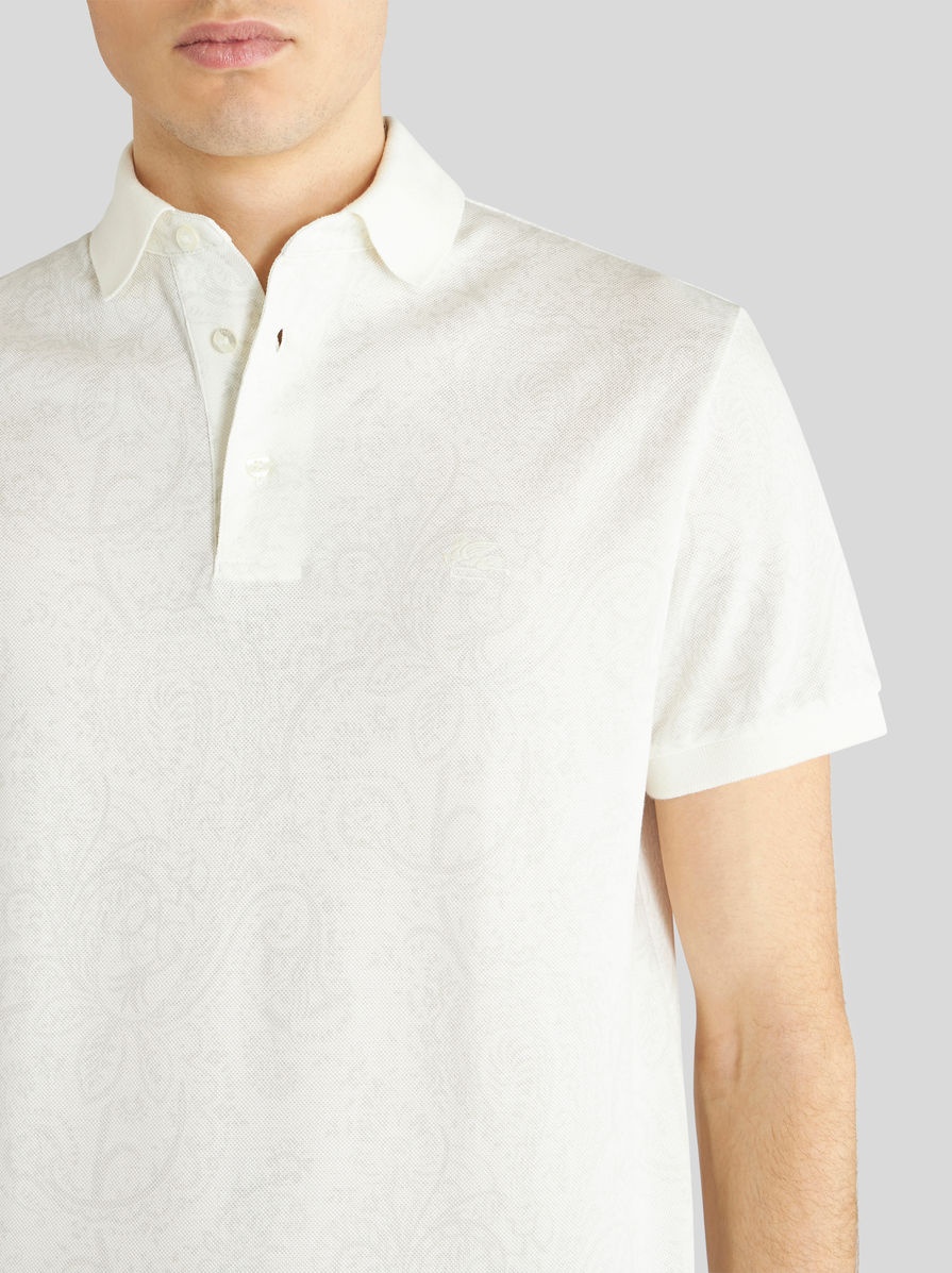 JERSEY POLO SHIRT WITH PAISLEY DESIGNS - 3