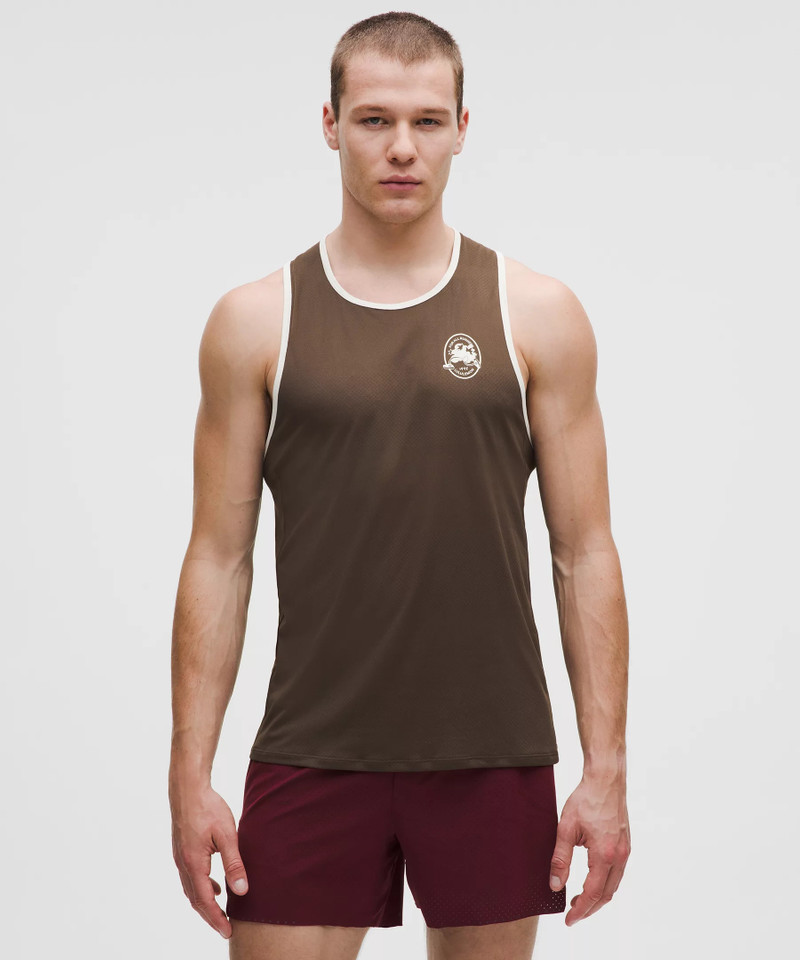 Fast and Free Perforated Stripe Tank *Run Crew 1998 1