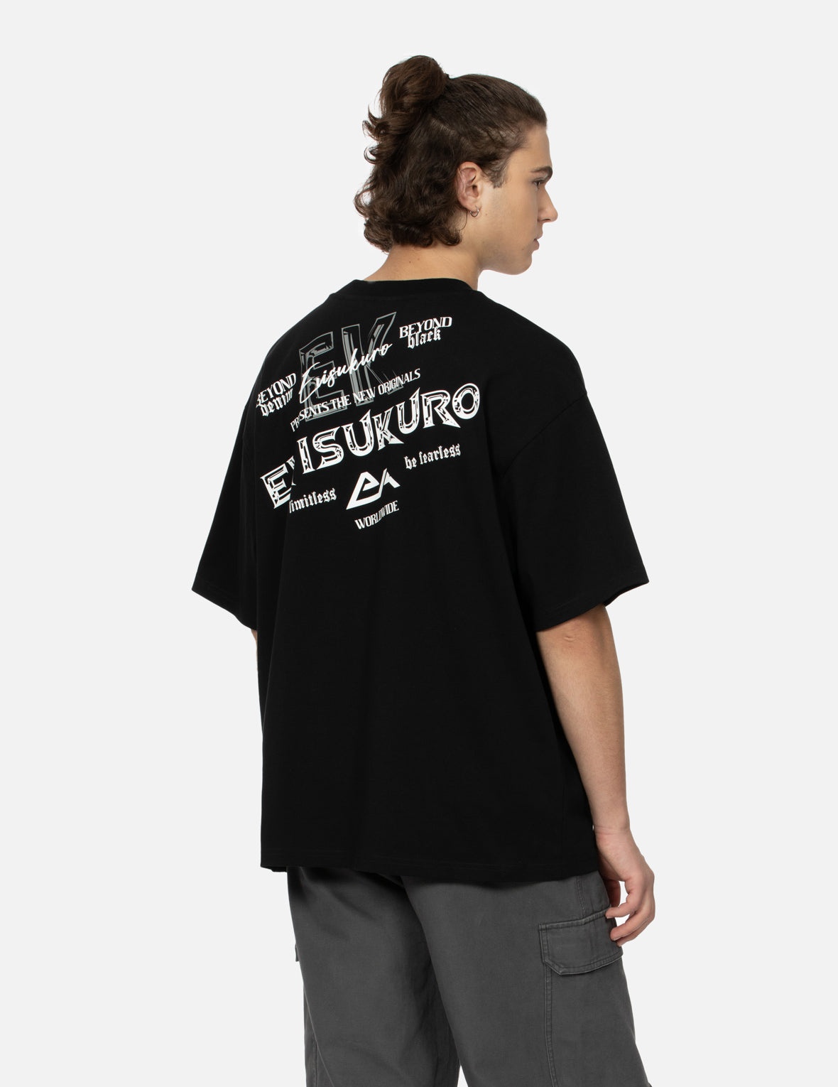 Logo and Slogan Prints Loose Fit T-shirt - 7