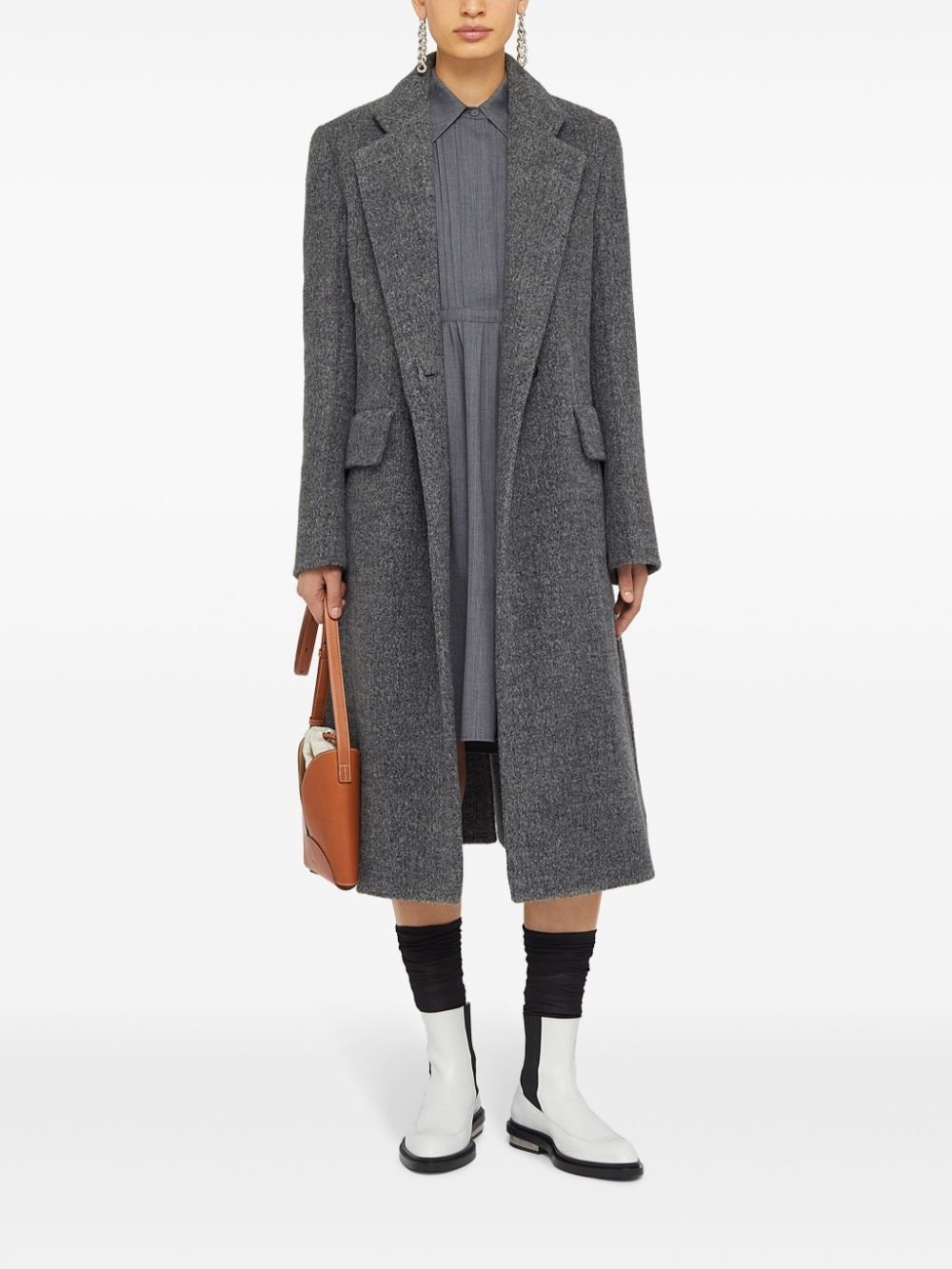 notched-lapel tailored coat - 2