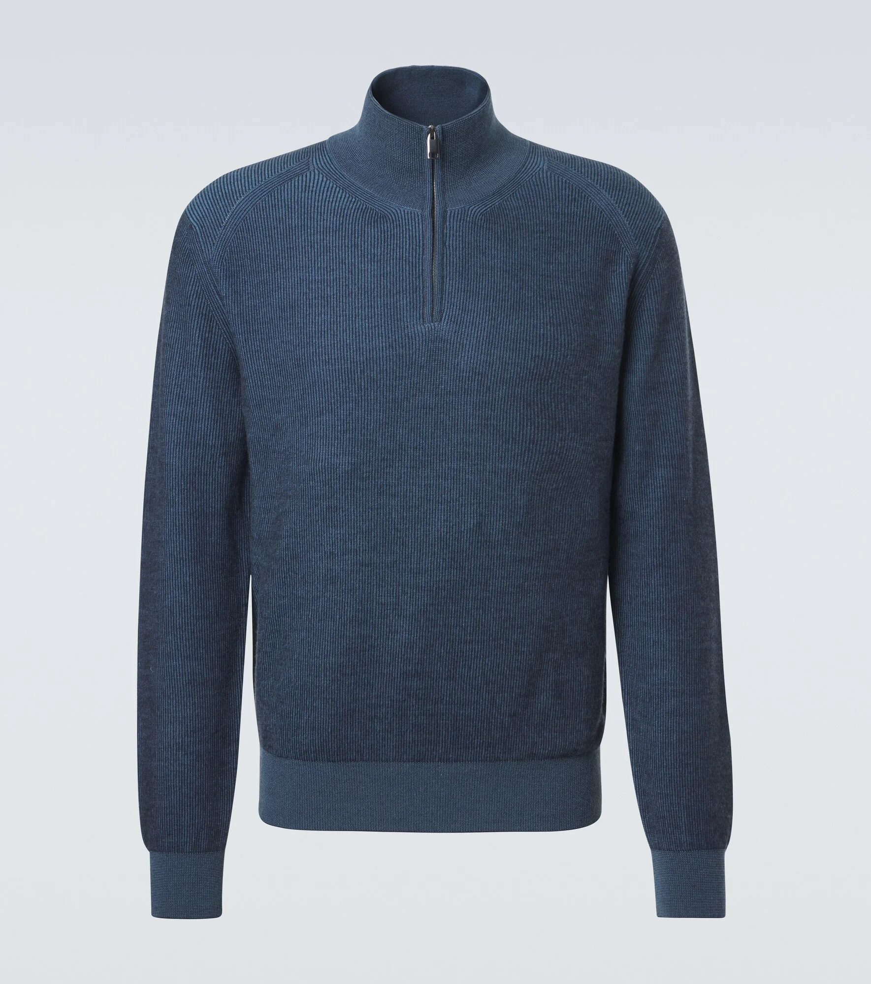 Cashmere and wool half-zip sweater - 1