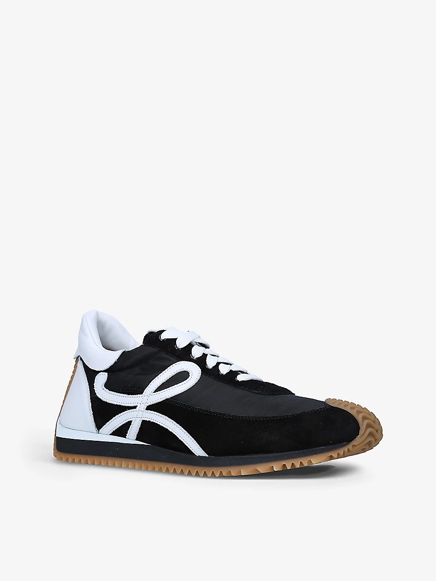 Flow Runner monogram leather and shell trainers - 4