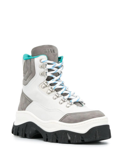 MSGM chunky sole hiking boots outlook