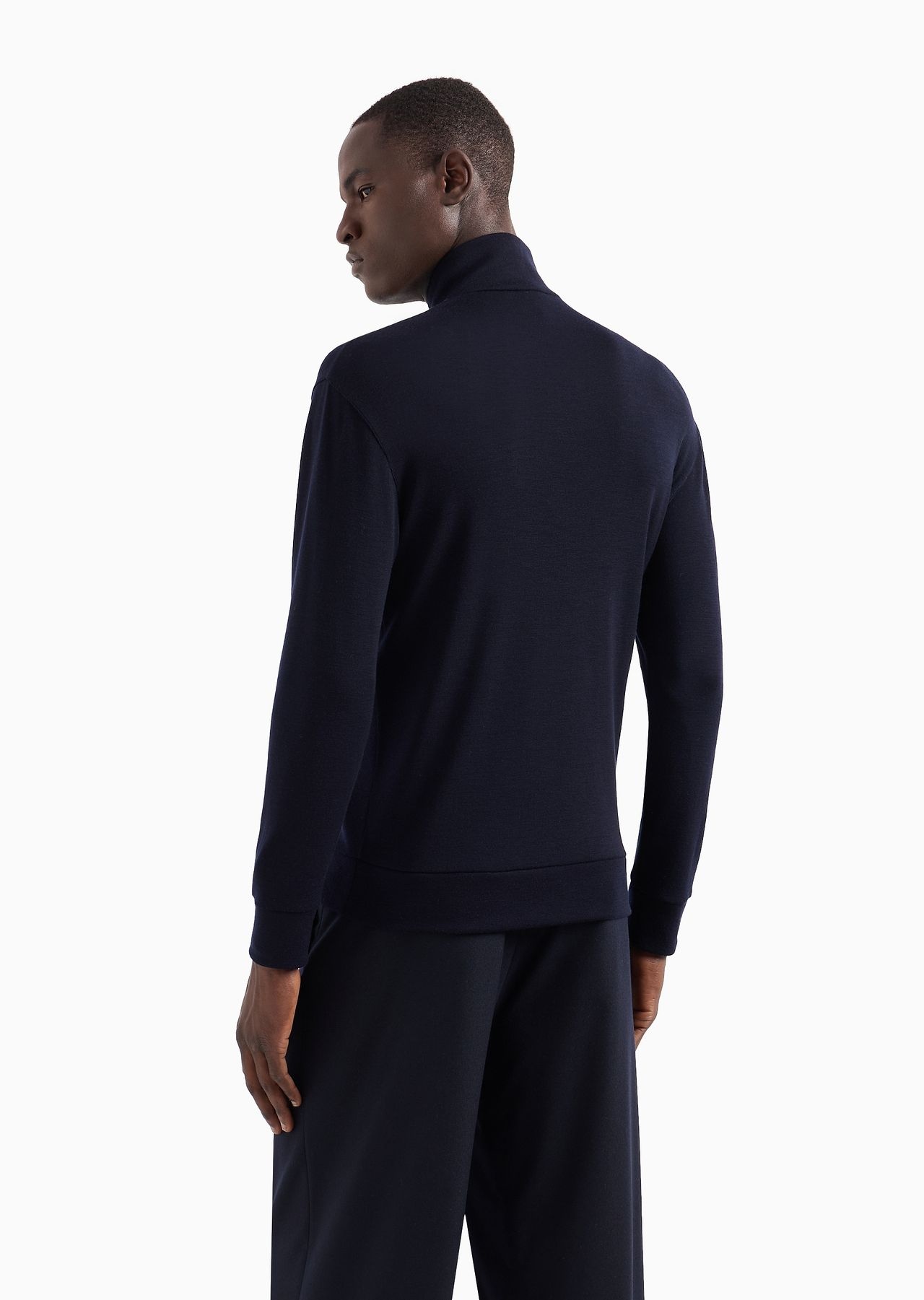 Virgin-wool knit mock-neck sweatshirt - 3