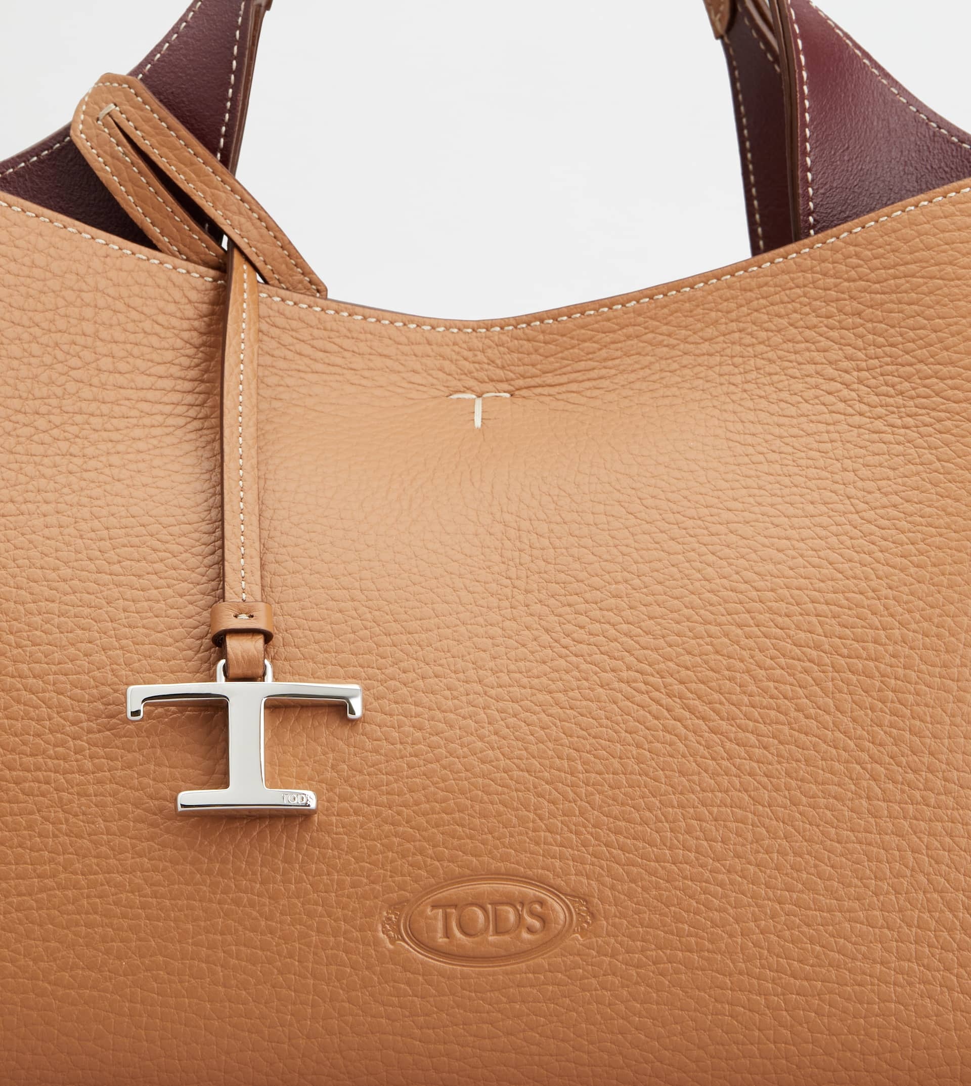 BAG IN LEATHER MINI - BROWN, BURGUNDY - 4