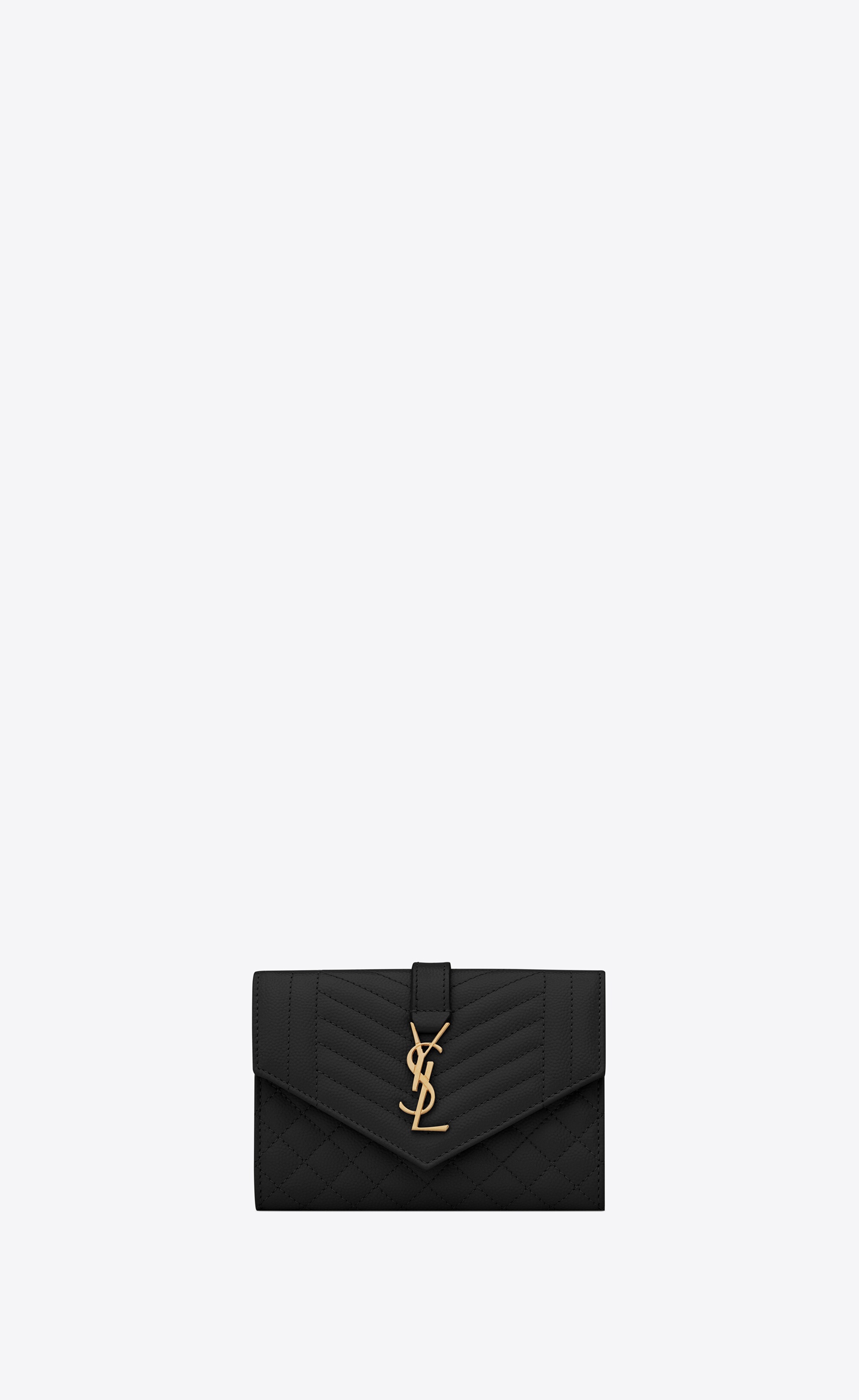 Small monogram envelope wallet in grain de poudre embossed leather hotsell