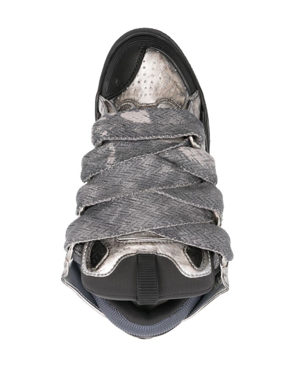 Curb chunky leather sneakers - 4