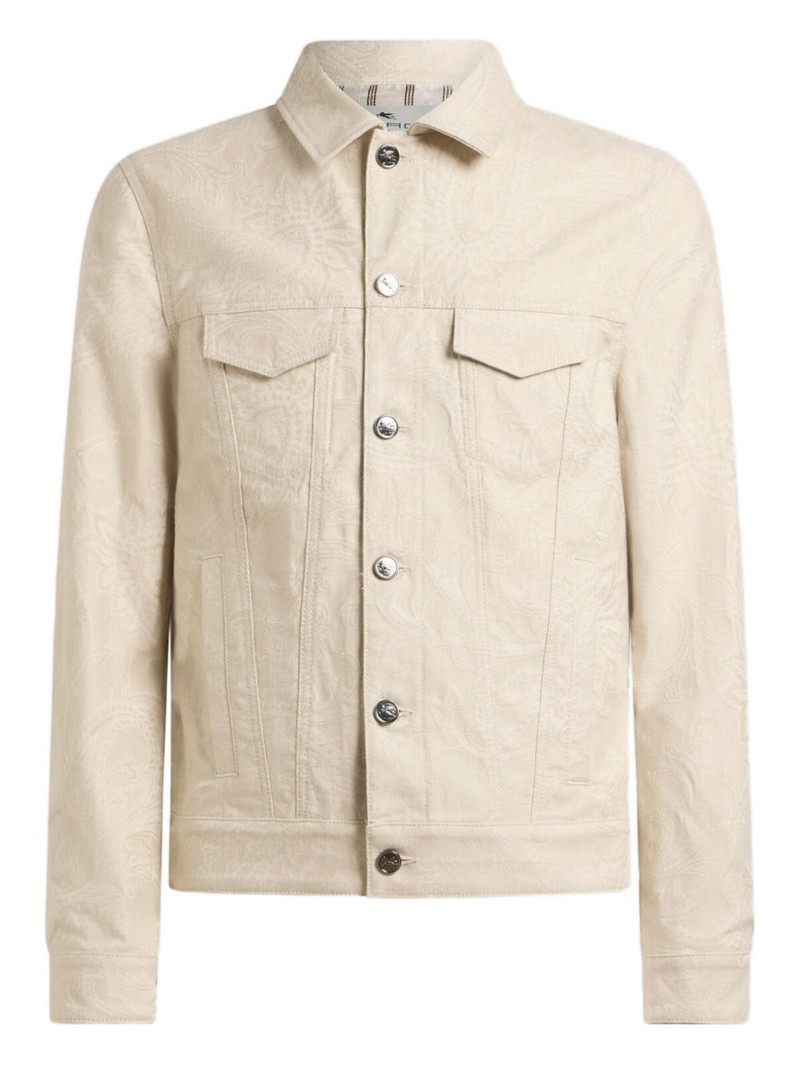 jacquard paisley denim jacket 1