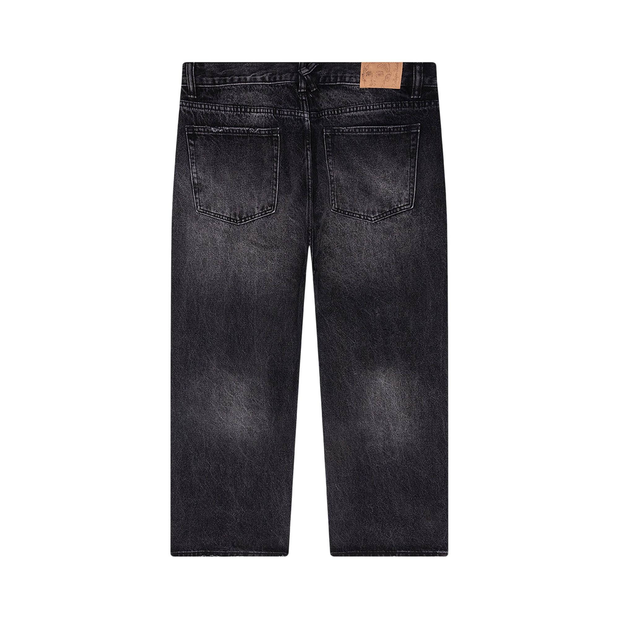 KidSuper Rhinestone Face Jeans 'Black' - 2