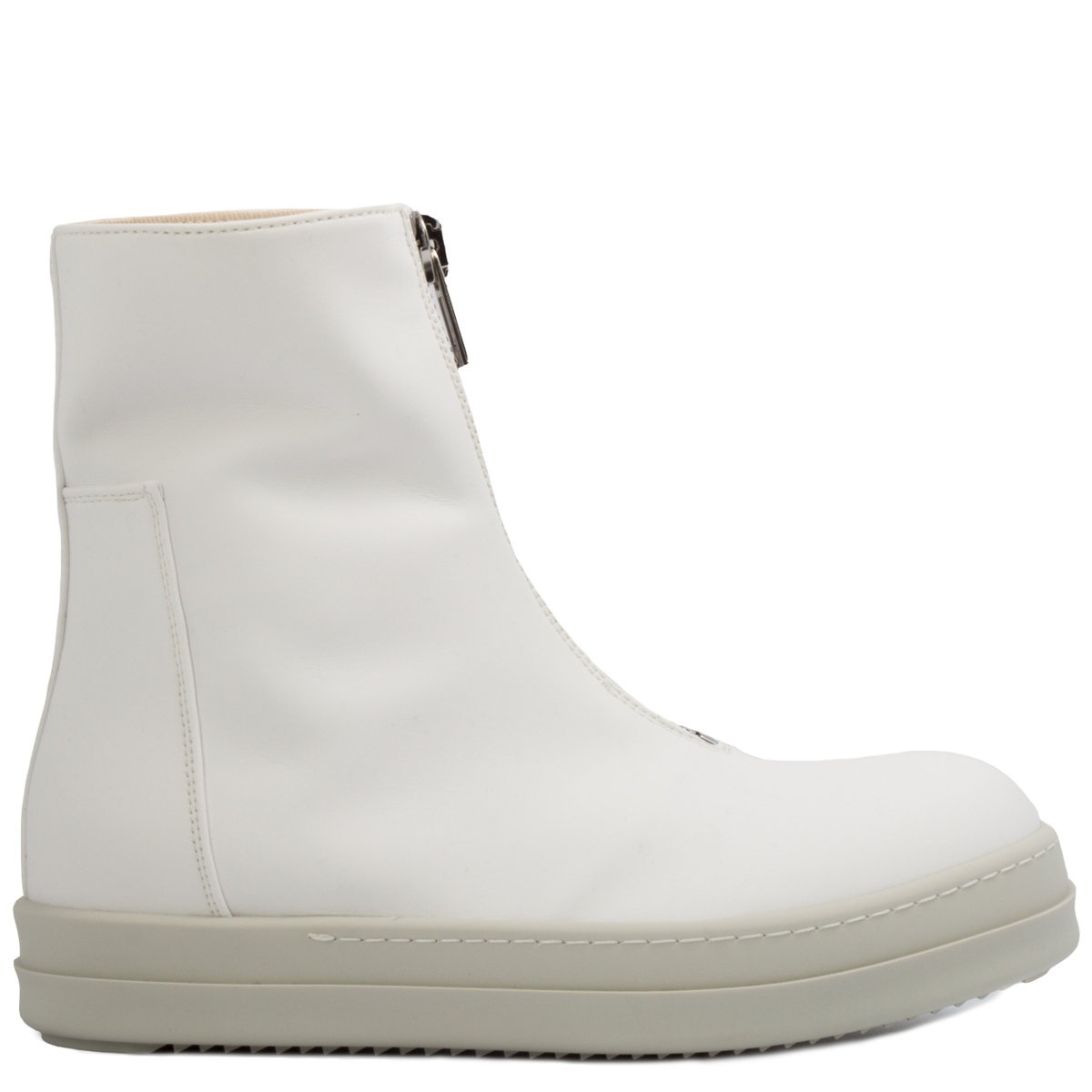 Zip Front Boots Chalk White in White - 1