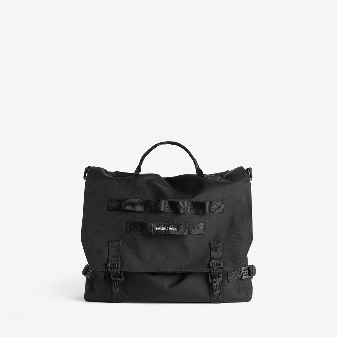 Men's Army Large Messenger Bag in Black - 1