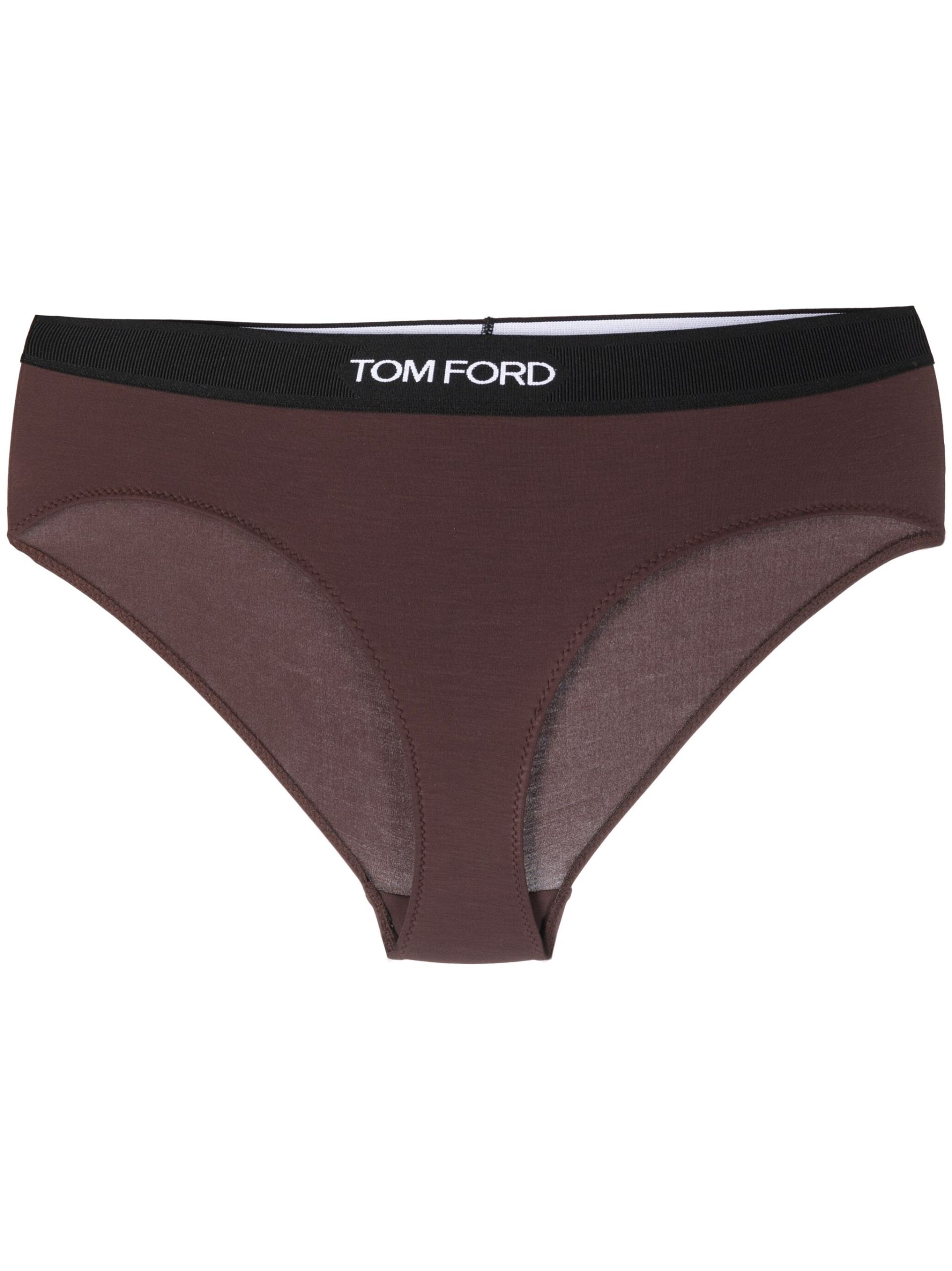 Brown Logo Waistband Briefs - 1