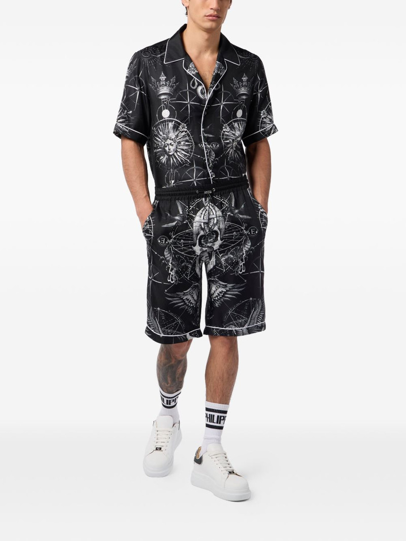 PHILIPP PLEIN printed silk shorts outlook