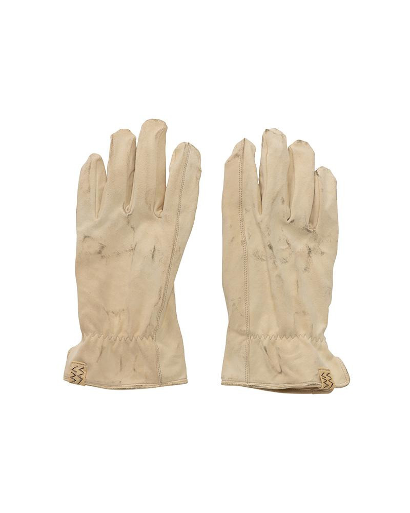 LEATHER GLOVES DMGD YELLOW 1