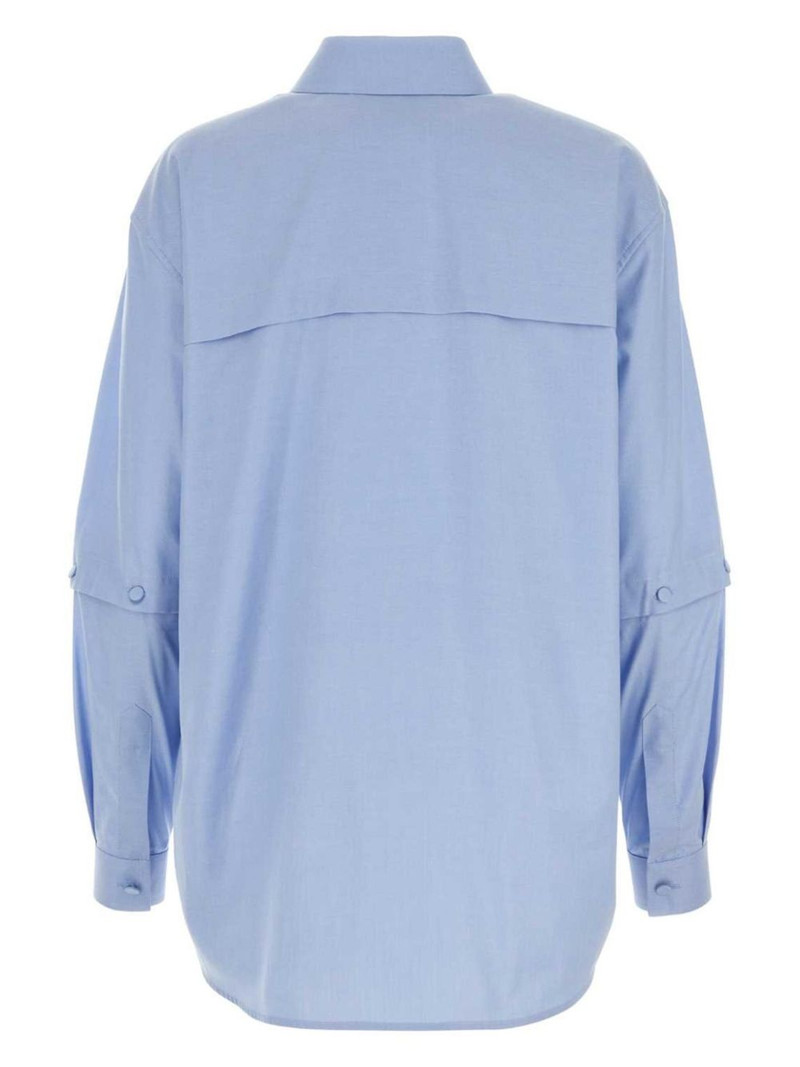 GUCCI logo-patch detachable-sleeve shirt outlook