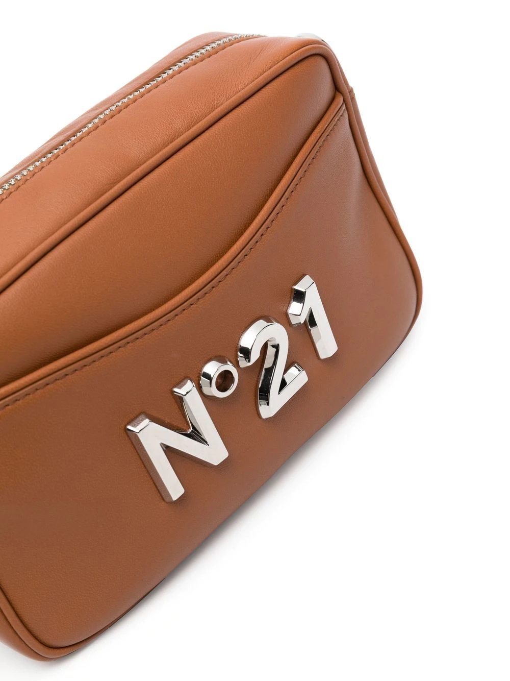 logo-plaque leather crossbody bag - 4