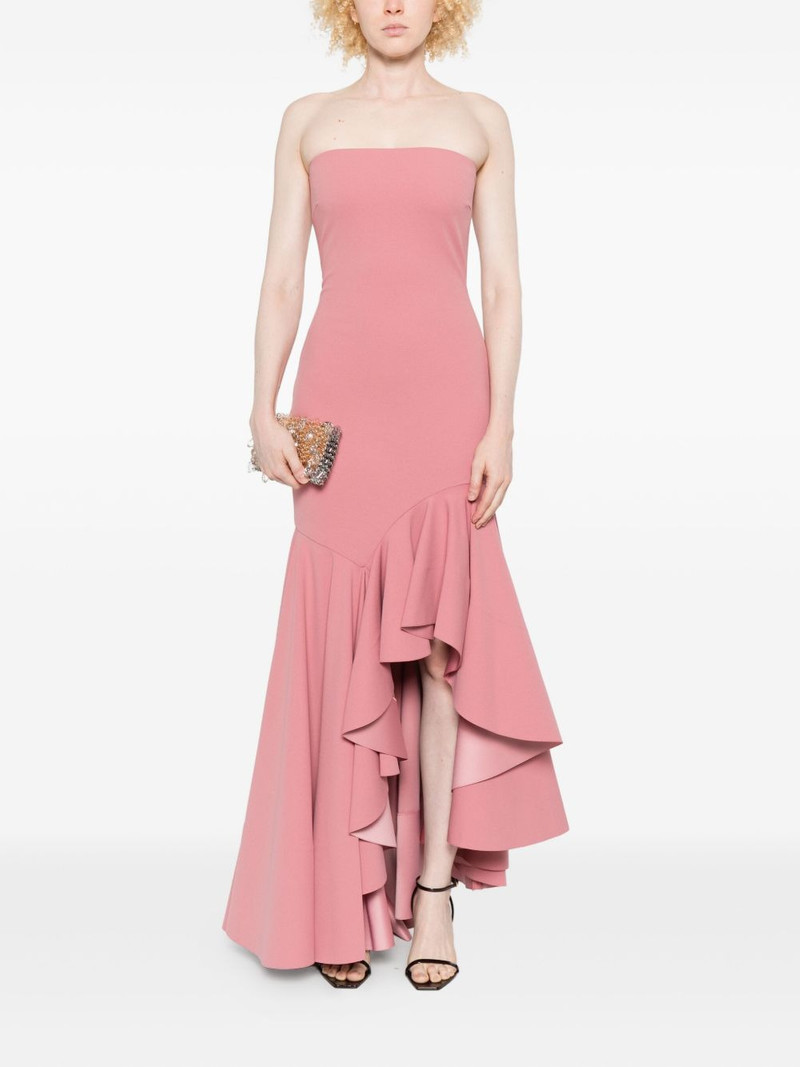 SOLACE LONDON ruffled asymmetric dress outlook