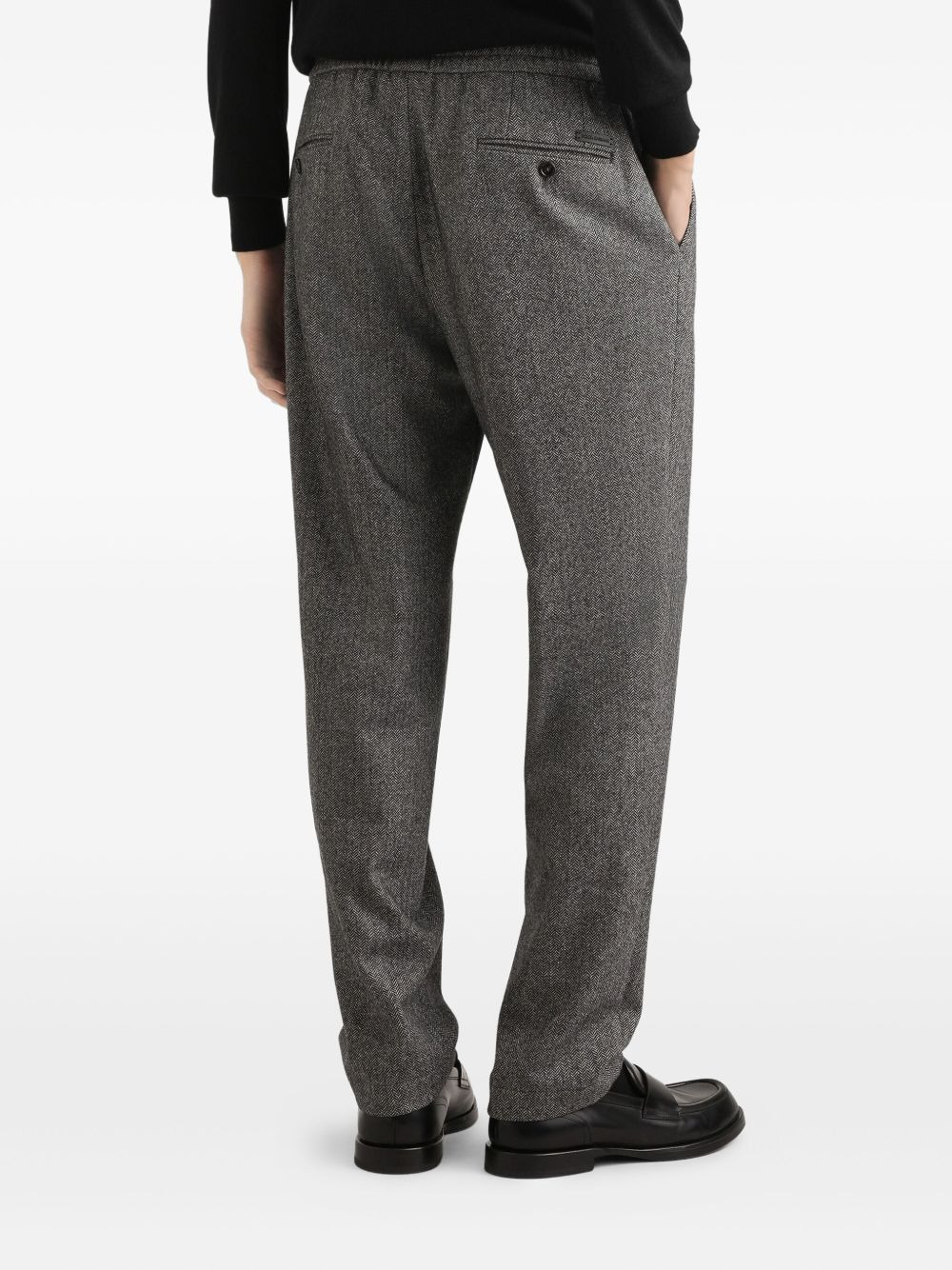 pleated drawstring trousers - 4