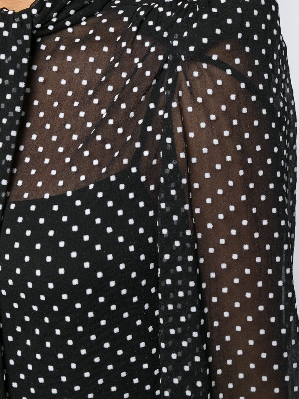 polka dot sheer blouse - 5