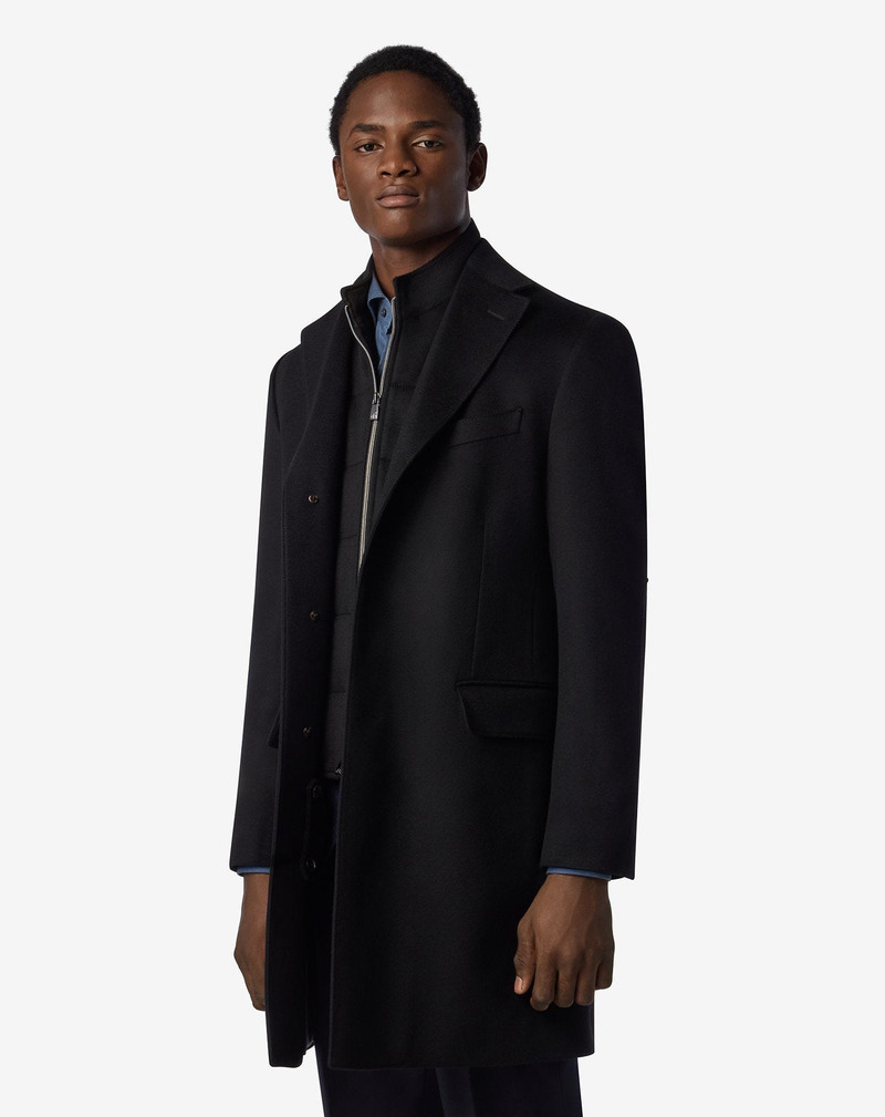 CORNELIANI Black wool beaver coat outlook
