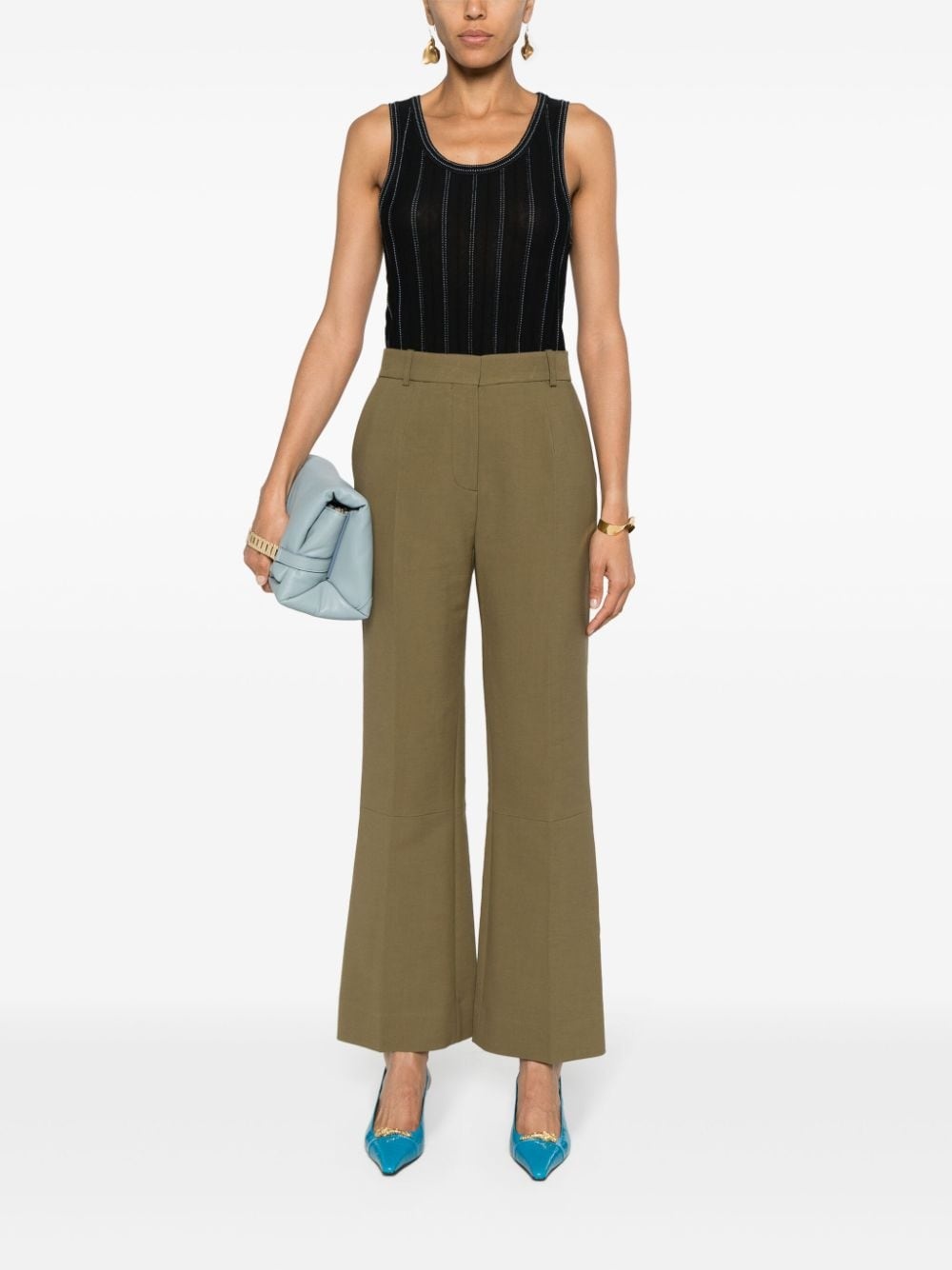 cropped flared trousers - 2
